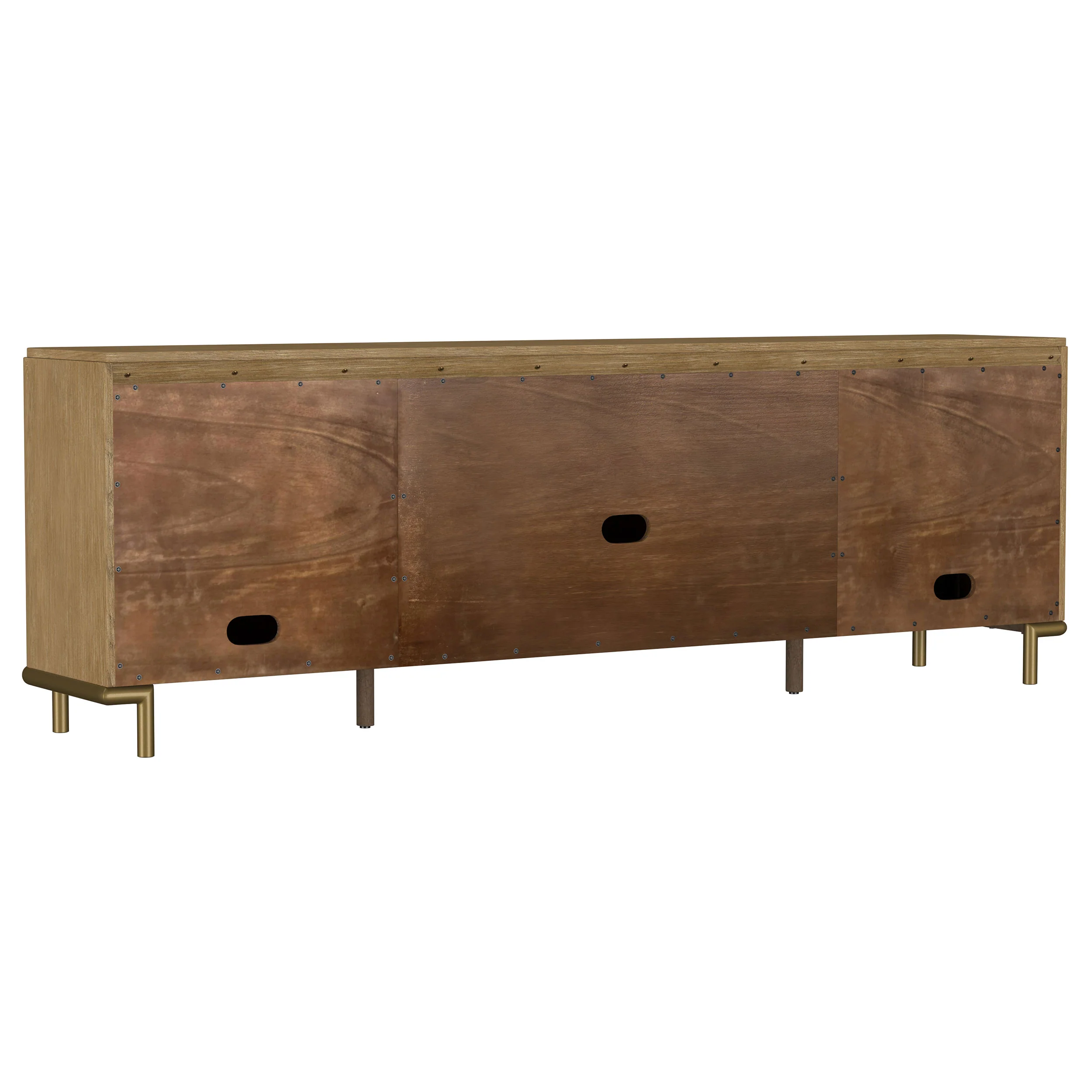 Arini Rattan Cane 2-Door TV Stand - Sand Wash - Image 7
