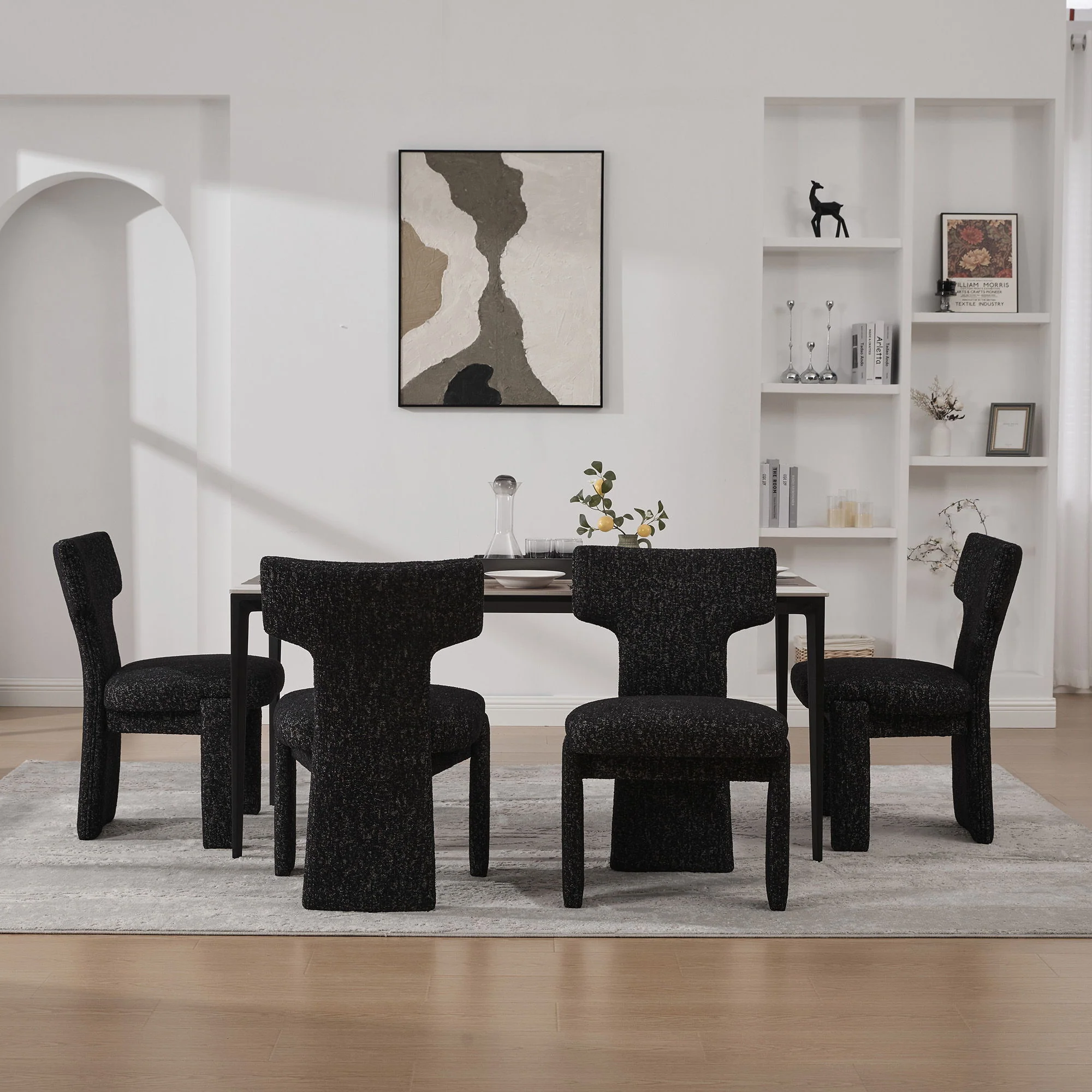 Armless Curved Back Accent Chairs - Image 15