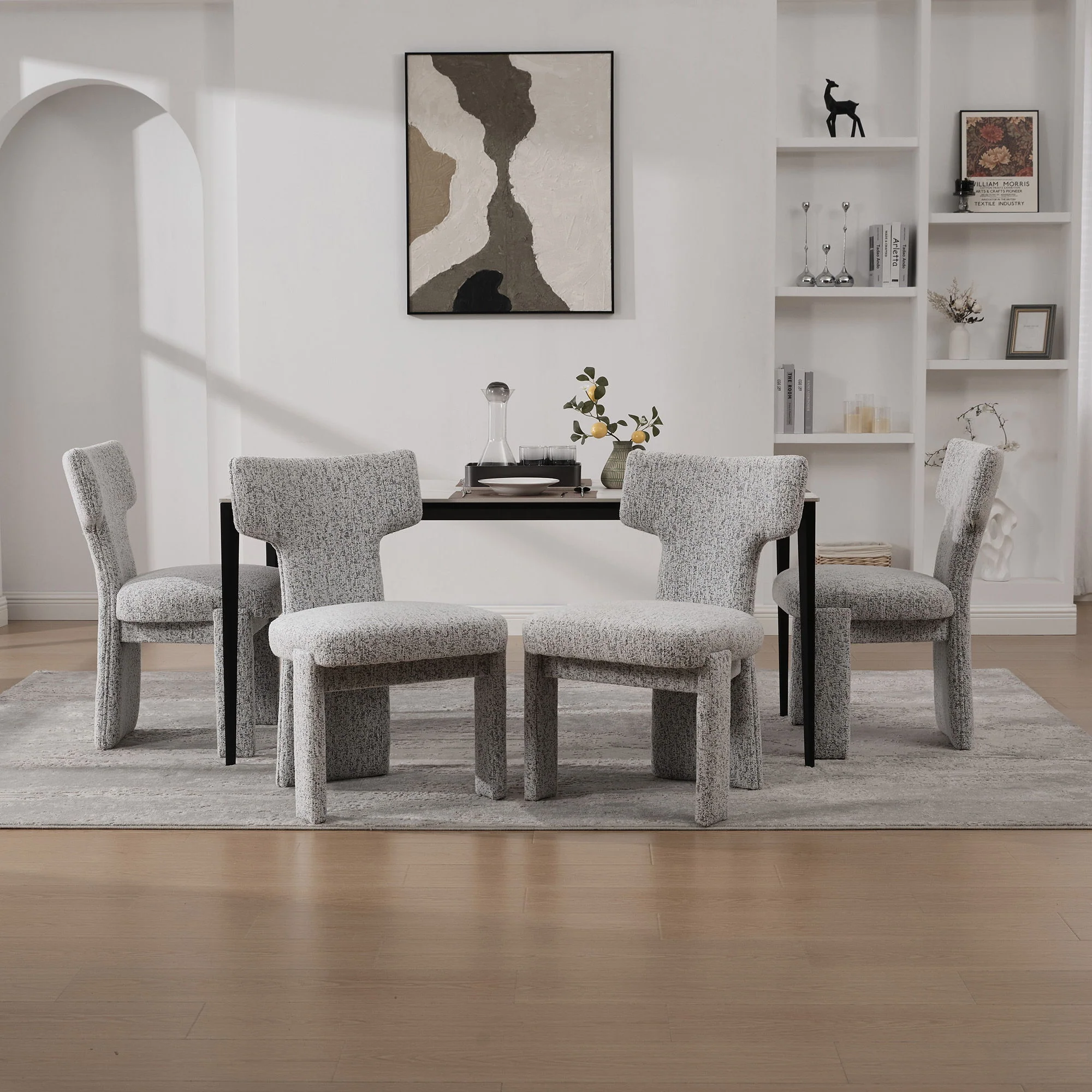 Armless Curved Back Accent Chairs - Image 45