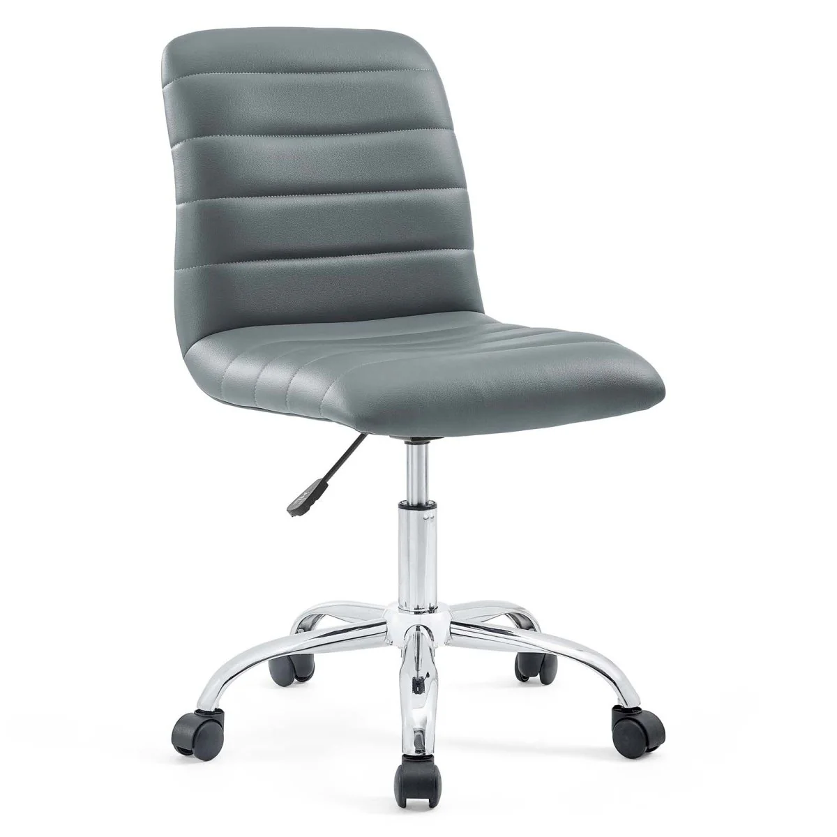 Armless Mid Back Vinyl Office Chair for Home and Commercial Use - Ergonomic Seating - Image 10