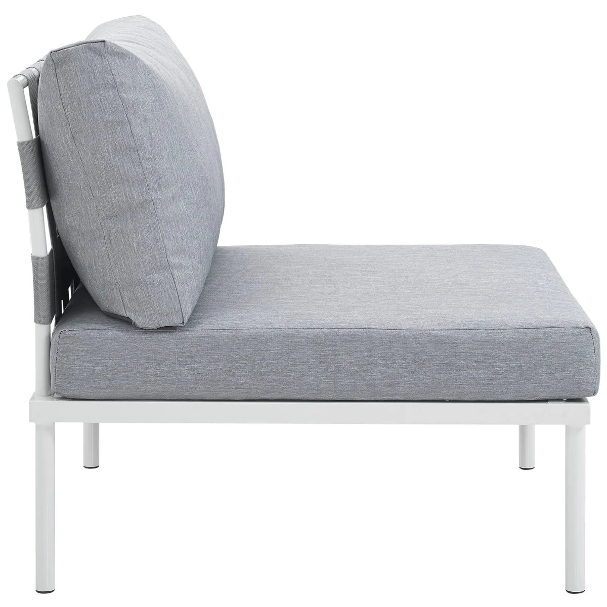 Armless Outdoor Patio Aluminum Chair for Deck, Patio and Garden Seating - Image 12