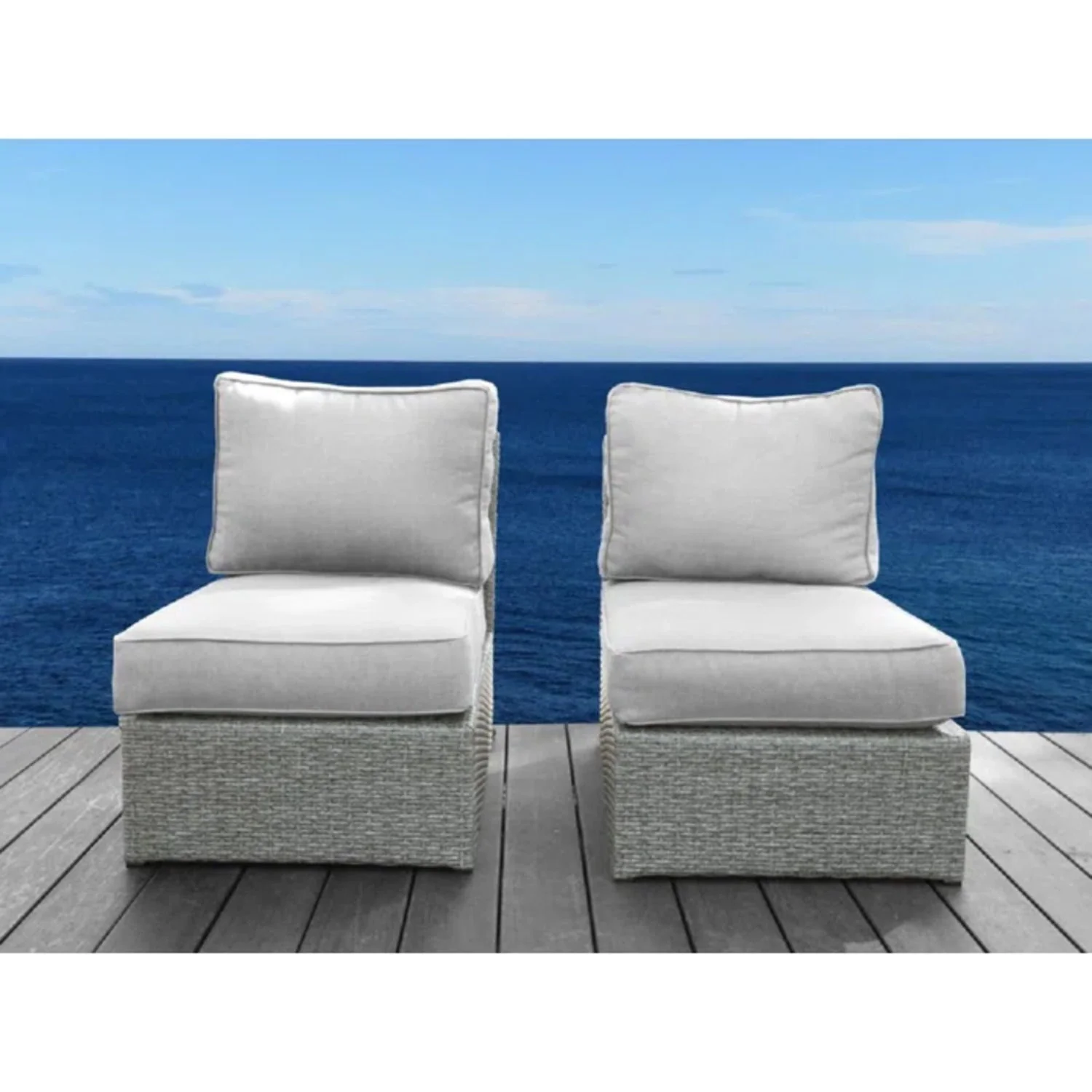 Armless Patio Chair With Cushions - Image 21