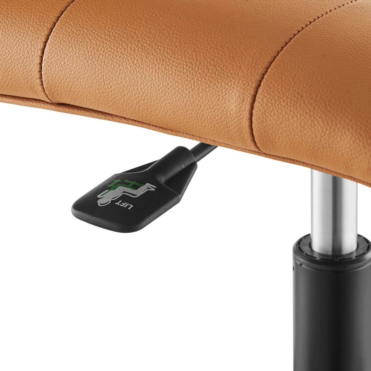 Armless Vegan Leather Office Chair – Modern Minimalist Desk Seating for Home & Office - Image 16