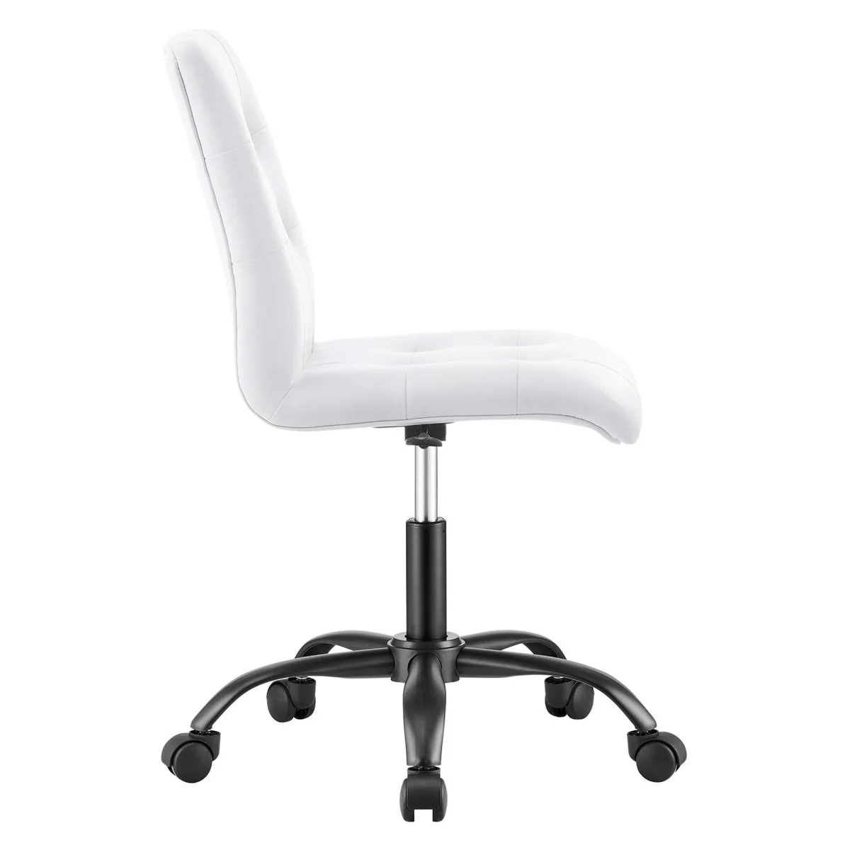 Armless Vegan Leather Office Chair – Modern Minimalist Desk Seating for Home & Office - Image 4