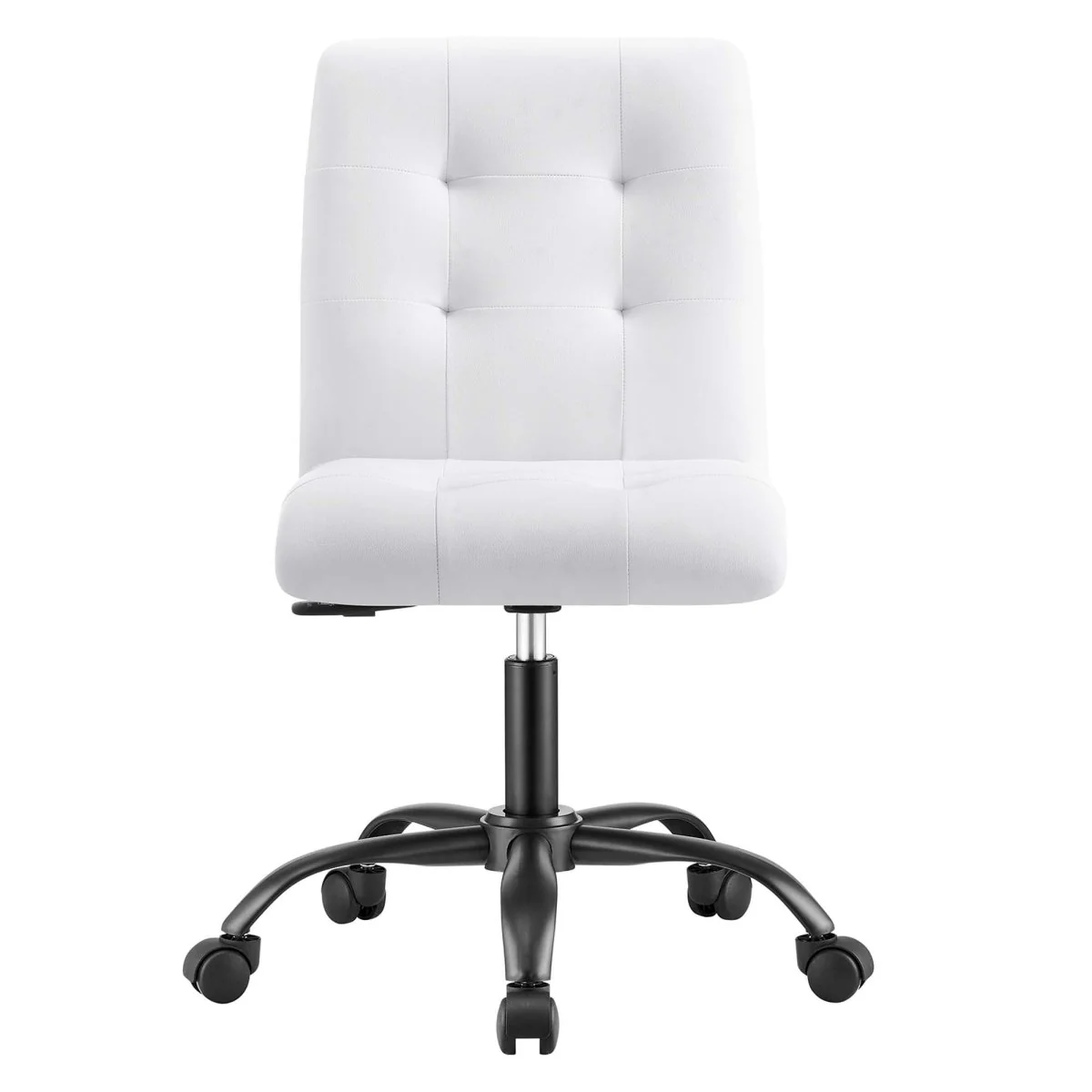 Armless Vegan Leather Office Chair – Modern Minimalist Desk Seating for Home & Office - Image 6