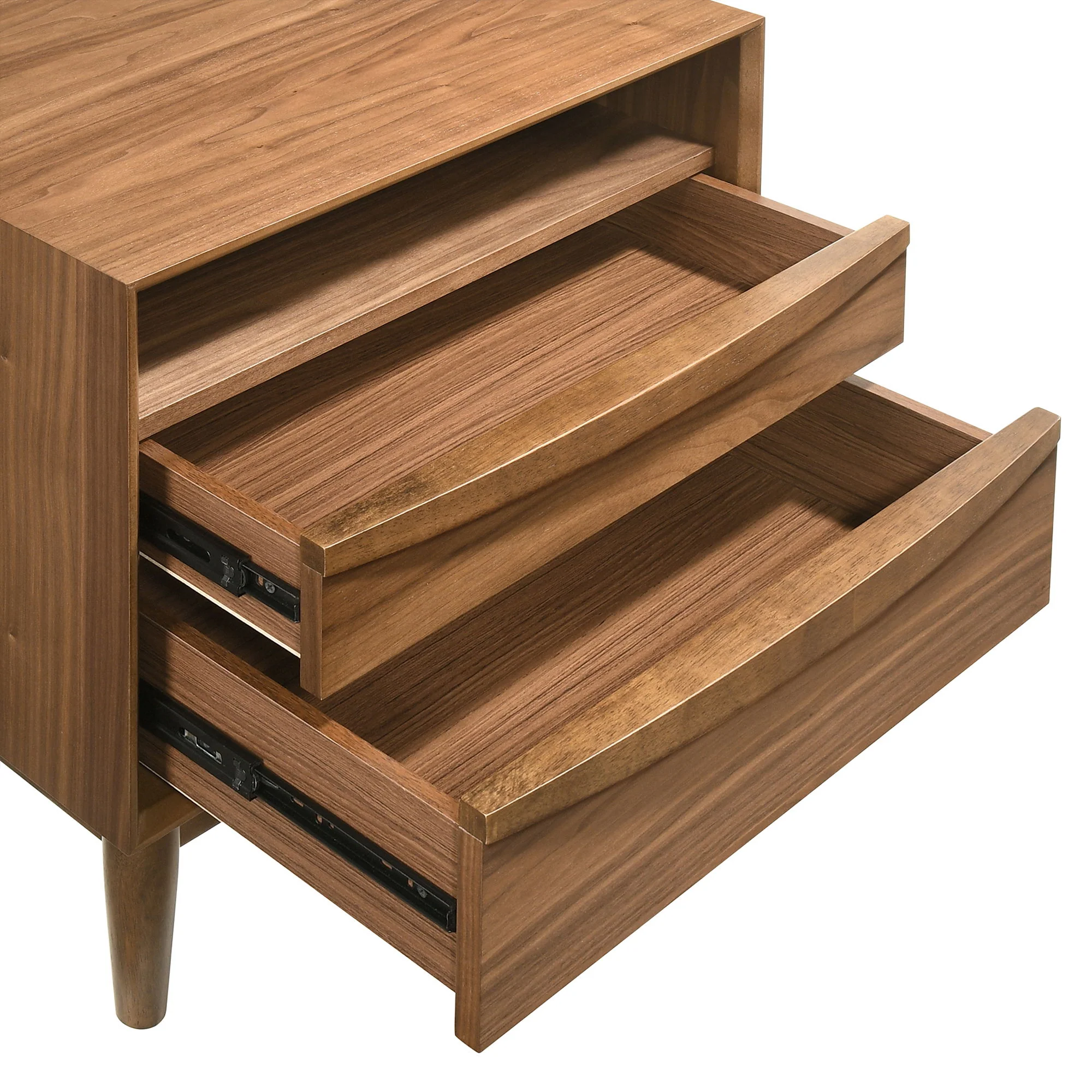 Artemio - 2 Drawer Wooden Nightstand With Shelf - Image 10