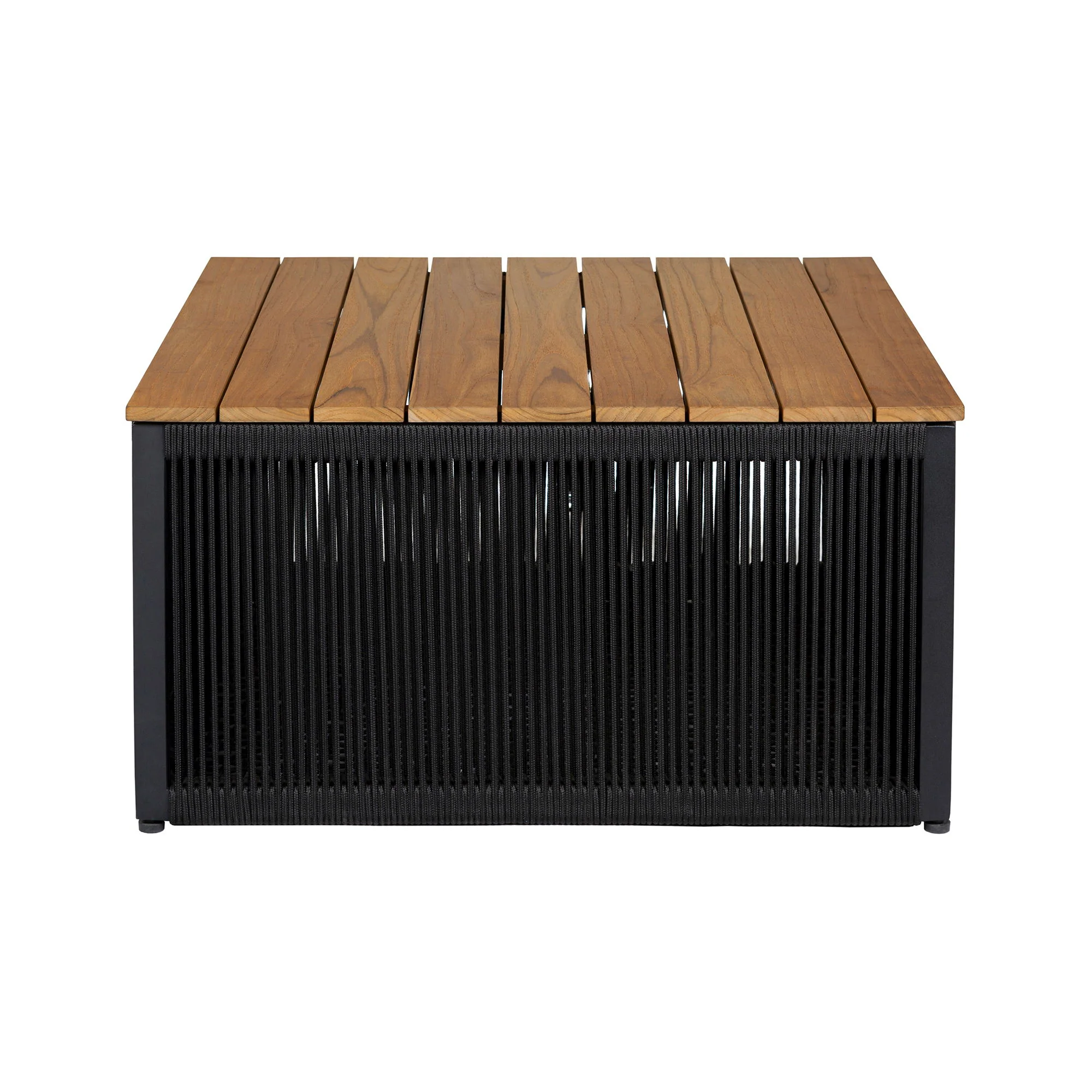 Artesia - 4 Piece Outdoor Patio Conversation Set - Teak / Dark Gray - Image 8