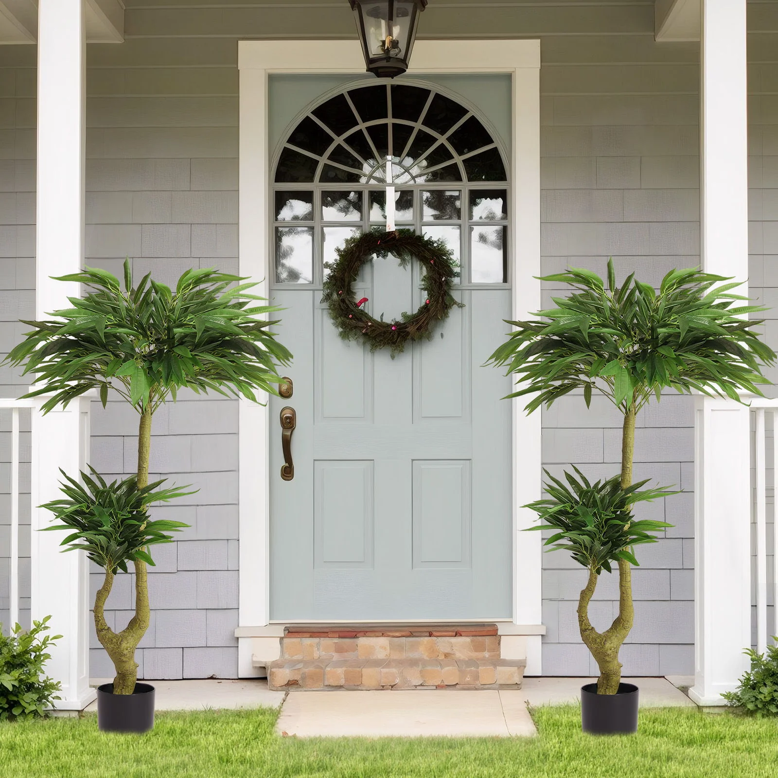 Artificial Dracaena Tree Indoor Faux ery Plant For Decoration, 150Cm - Green - Image 9