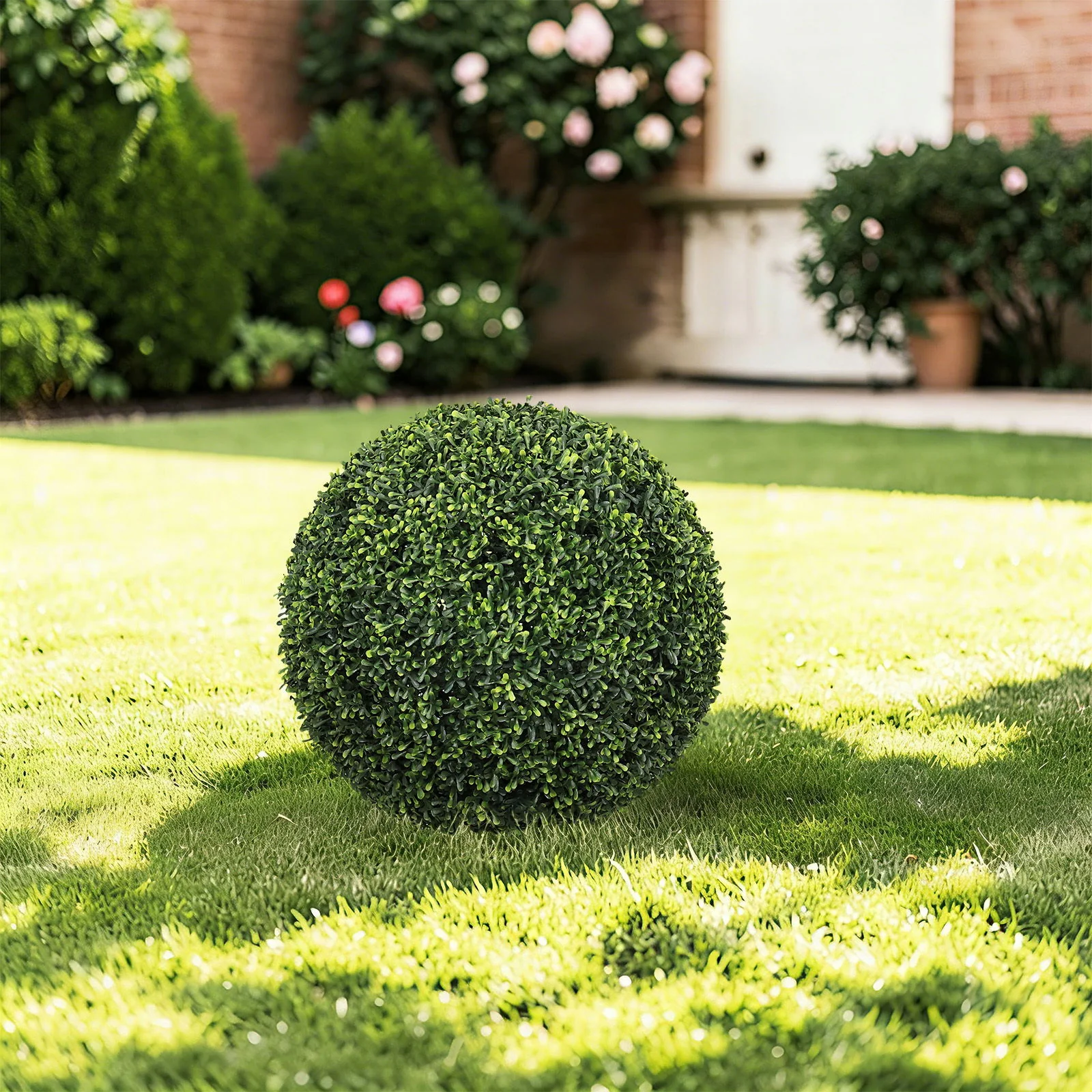 Artificial Topiary Balls, Outdoor Decorative Spheres For Garden (Set of 2) - Green - Image 7