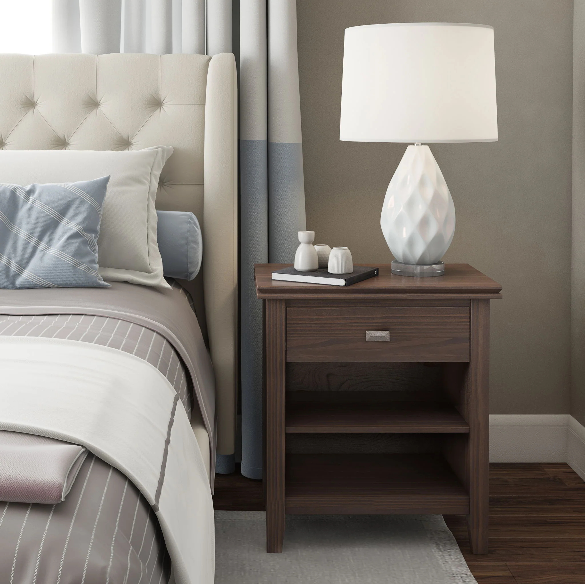 Artisan - Bedside Table - Warm Walnut Brown - Image 7