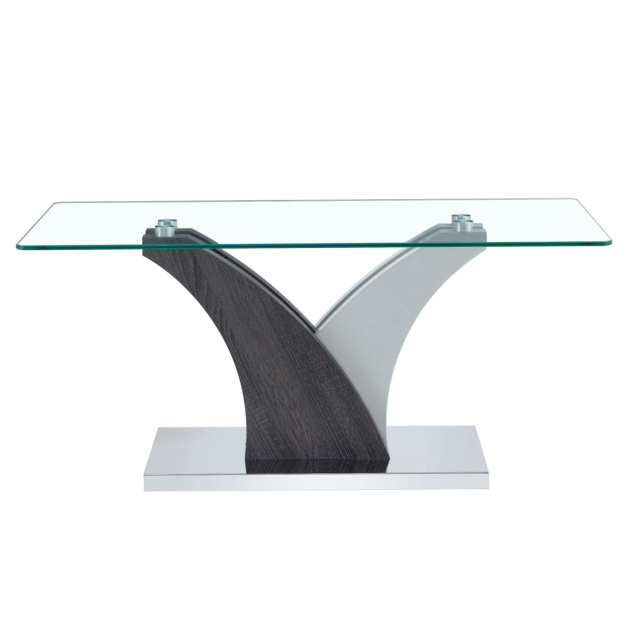 Artistic Rectangular Coffee Table With Tempered Glass Countertop - Image 7