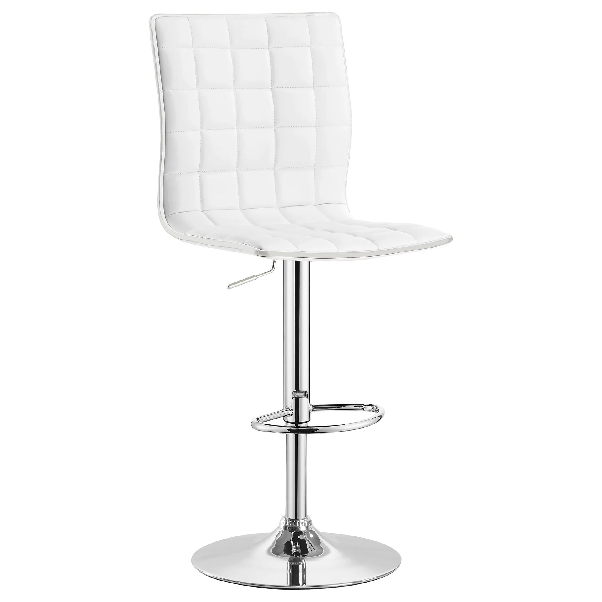 Ashbury - Upholstered Adjustable Bar Stool (Set of 2) - White - Image 3