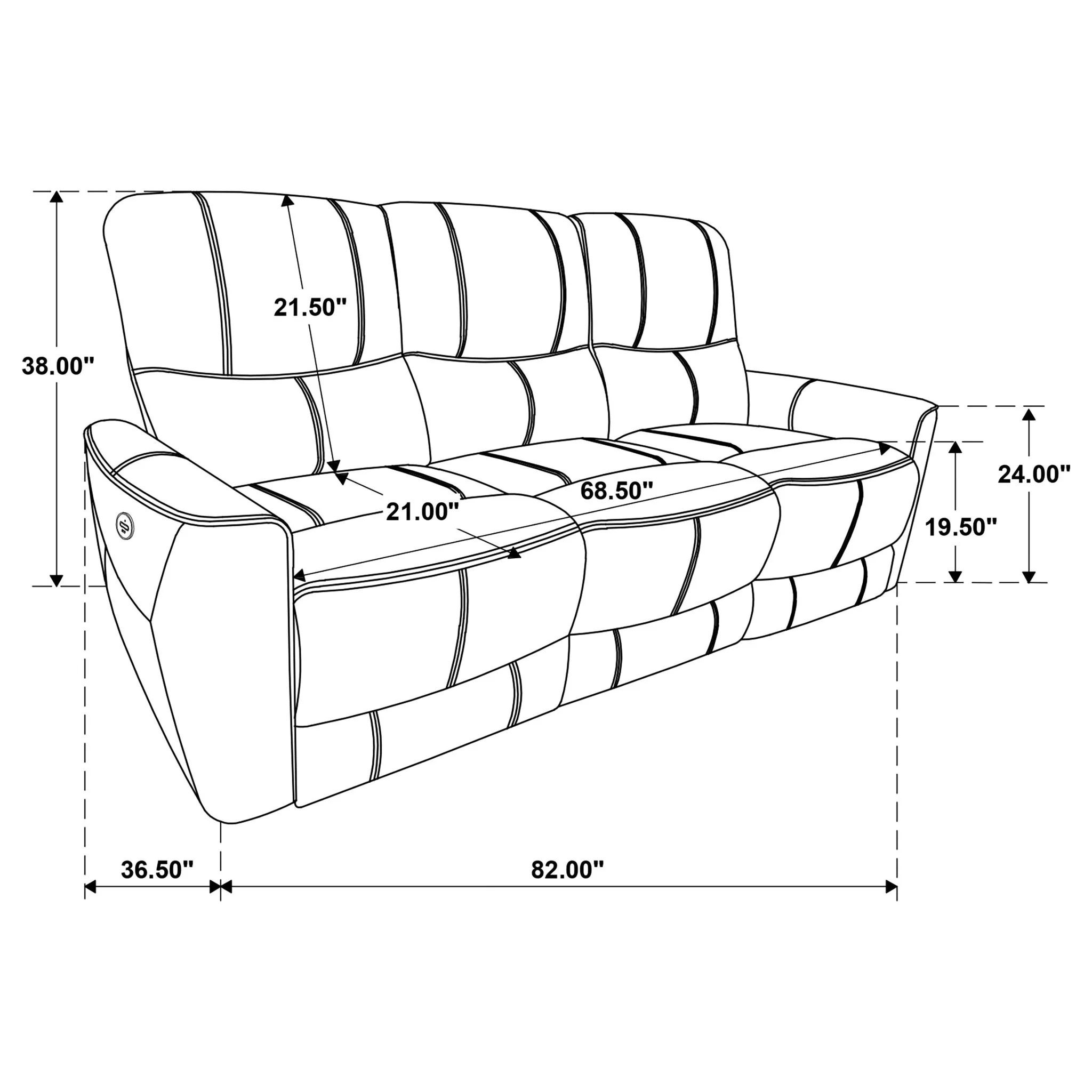 Ashland - Power Reclining Sofa With USB Charging - Image 6