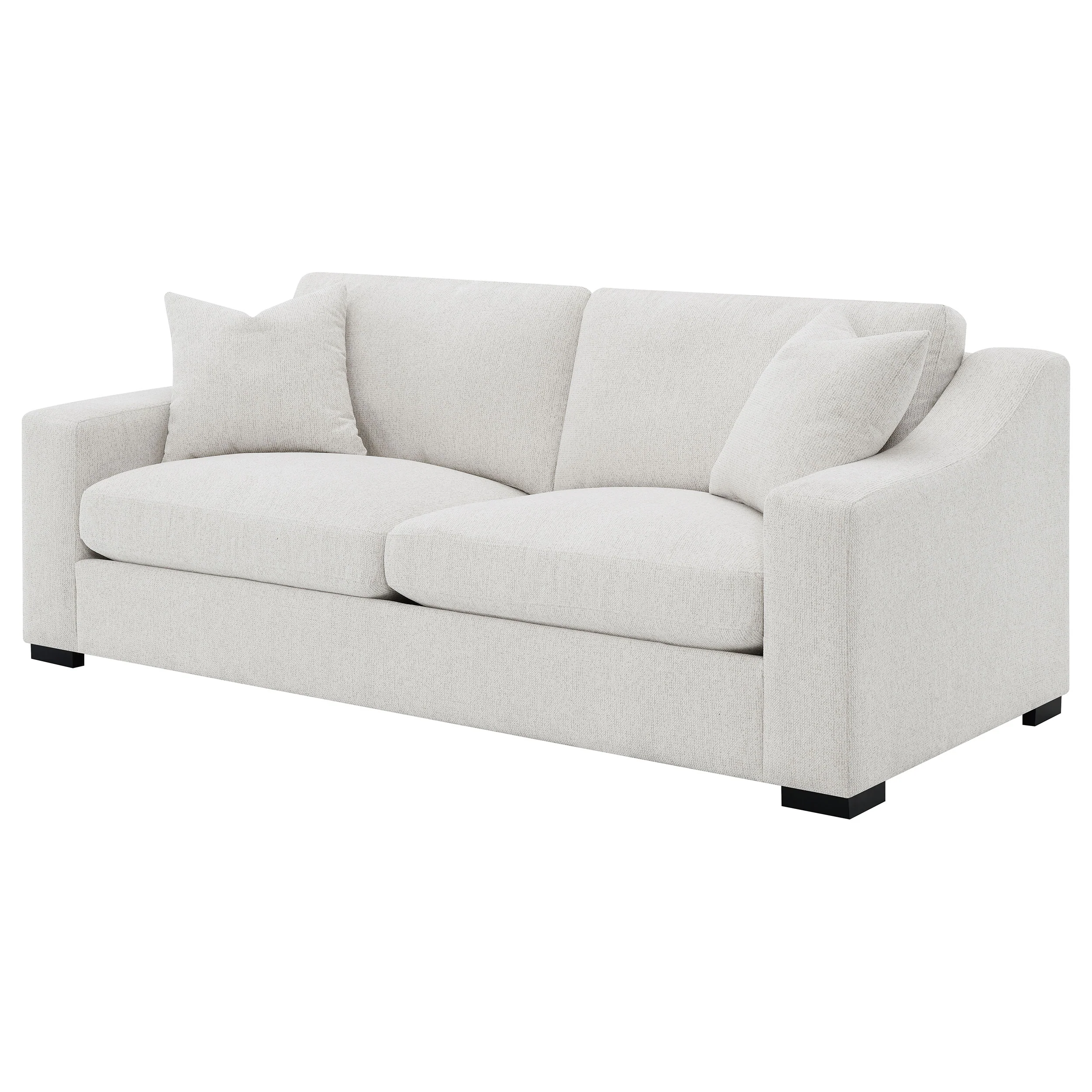 Ashlyn Fabric Upholstered Track Arm Sofa, Sand - Image 4