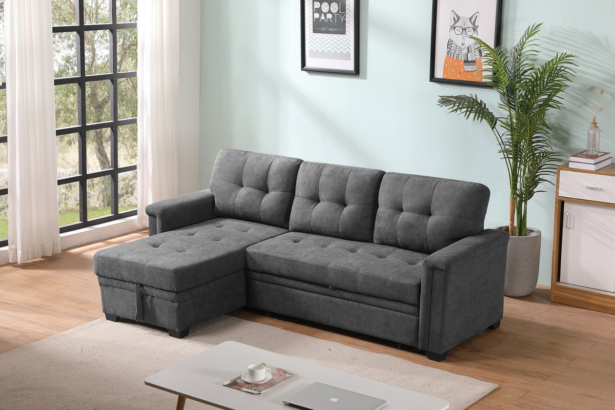 Ashlyn - Reversible Sleeper Sectional Sofa With Storage Chaise, USB Charging Ports And Pocket - Image 14