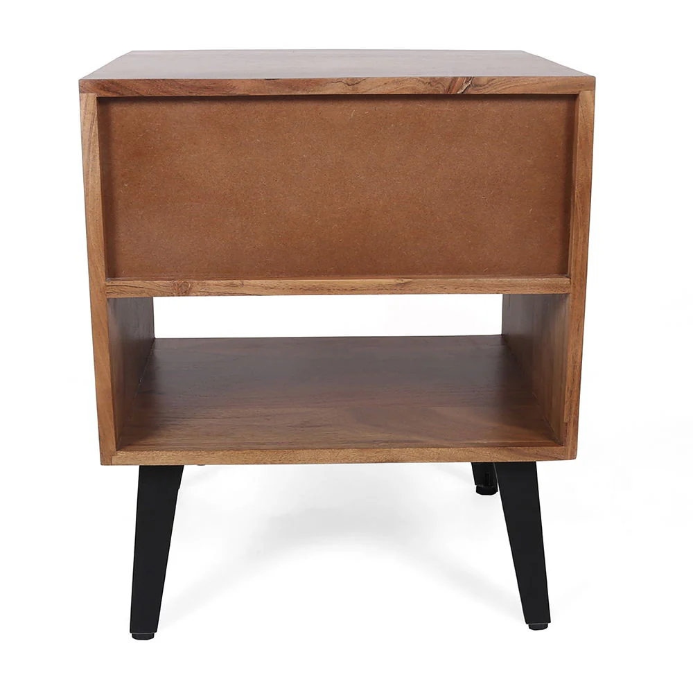 Asther - Bedside Table - Natural Wood / Brown - Image 8