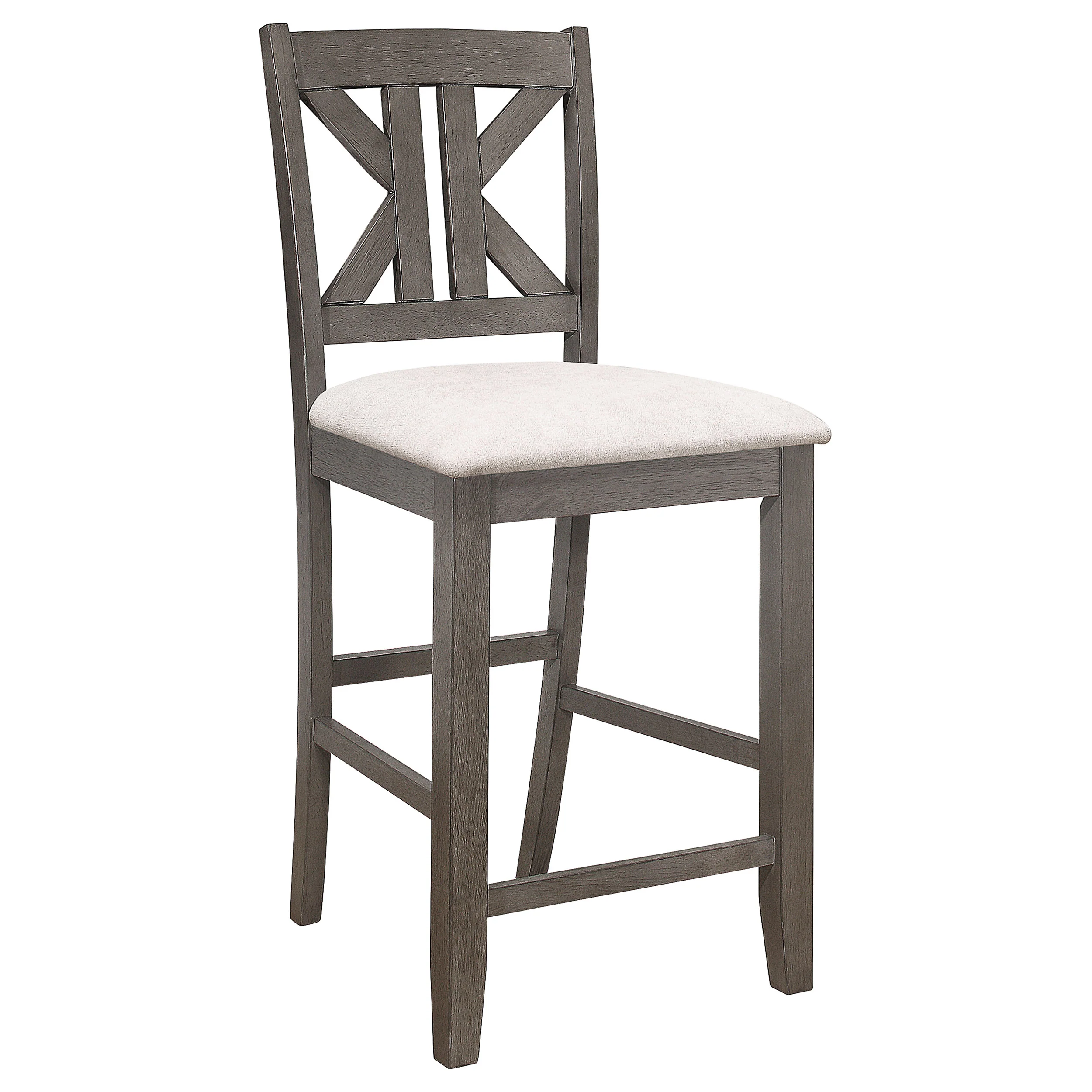 Athens Wood Counter Chair with Cushion - Barn Grey (Set of 2) - Image 3