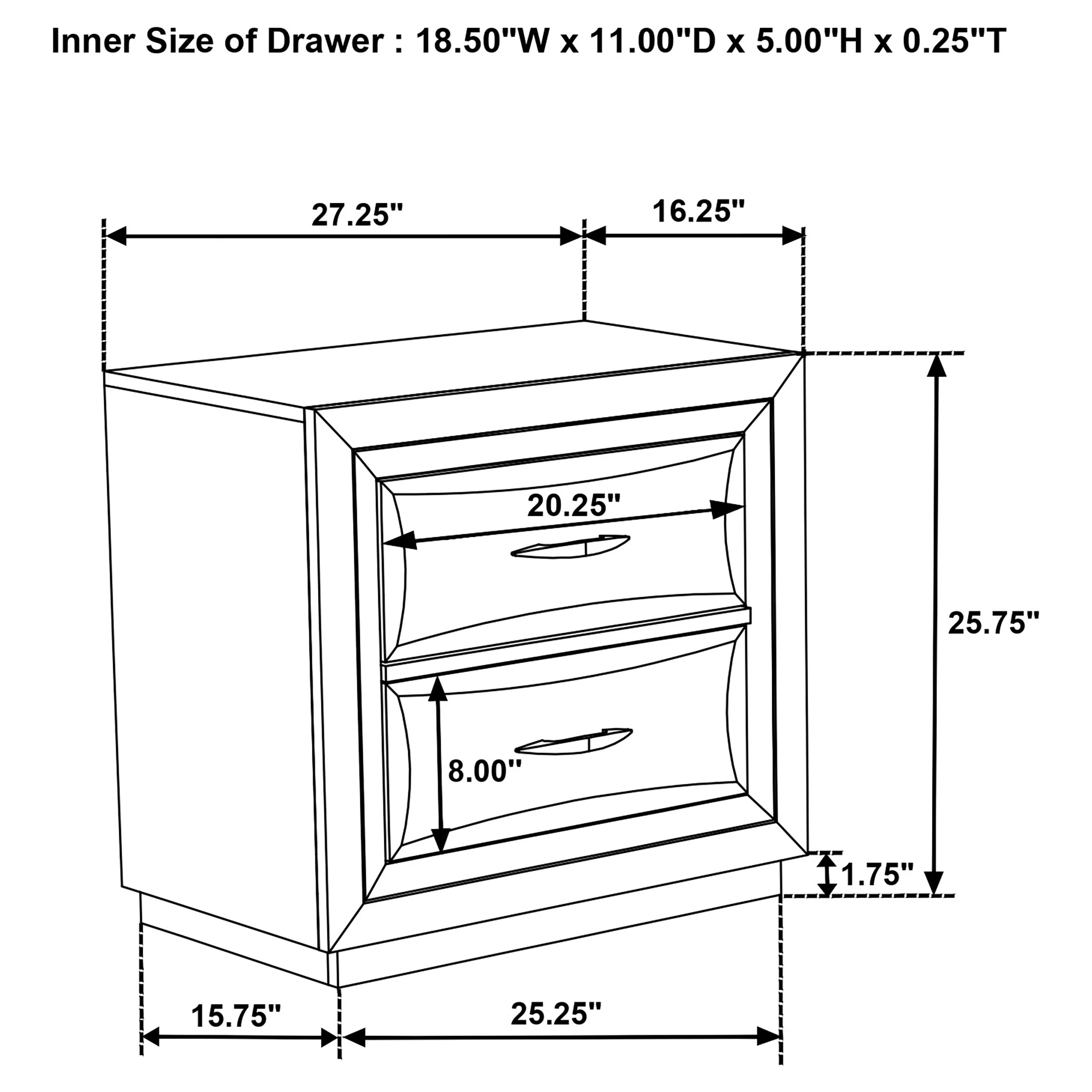 Atlas 2-Drawer Nightstand in Dark Oak - Image 12