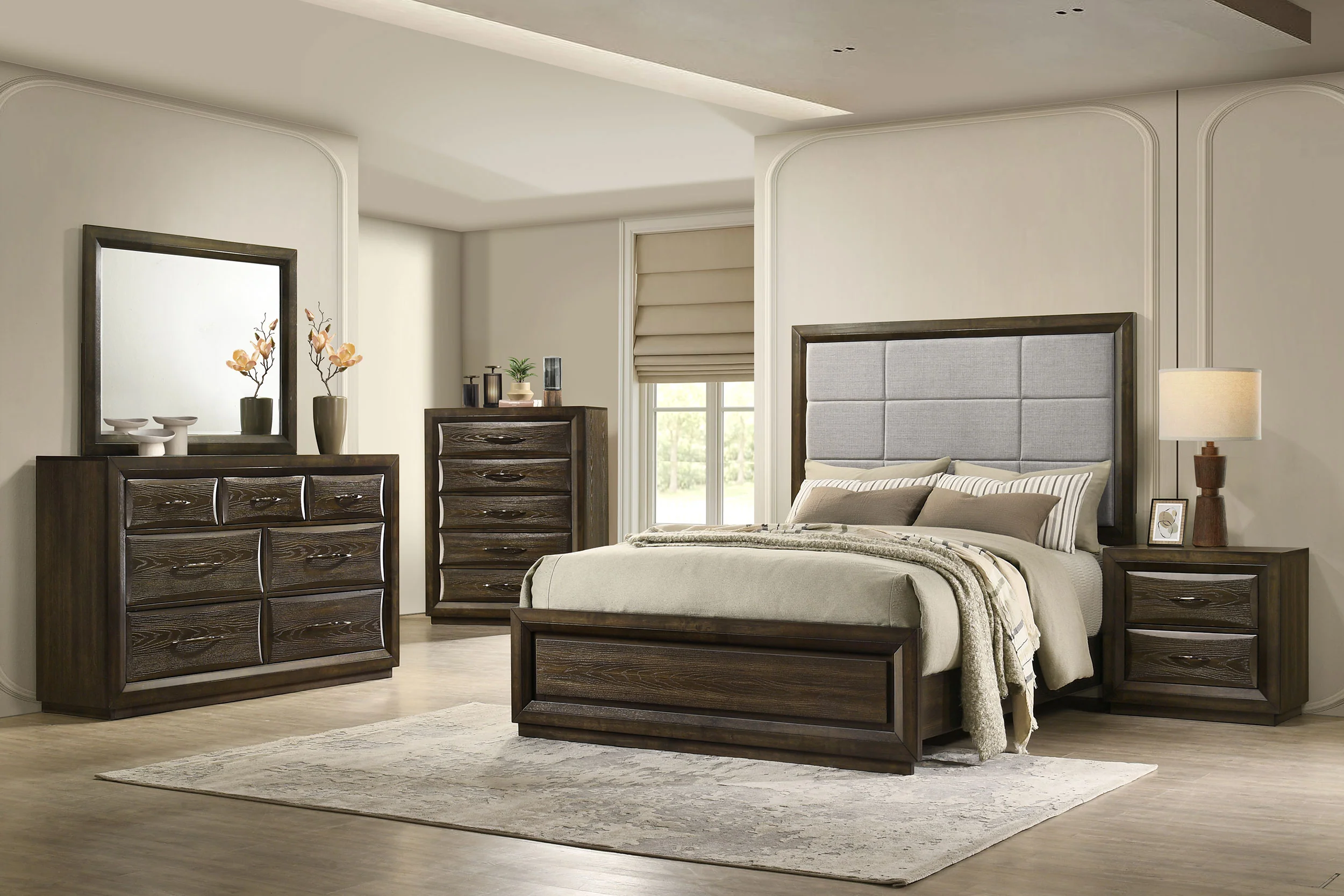 Atlas 5-Drawer Chest of Drawers, Dark Oak - Image 13