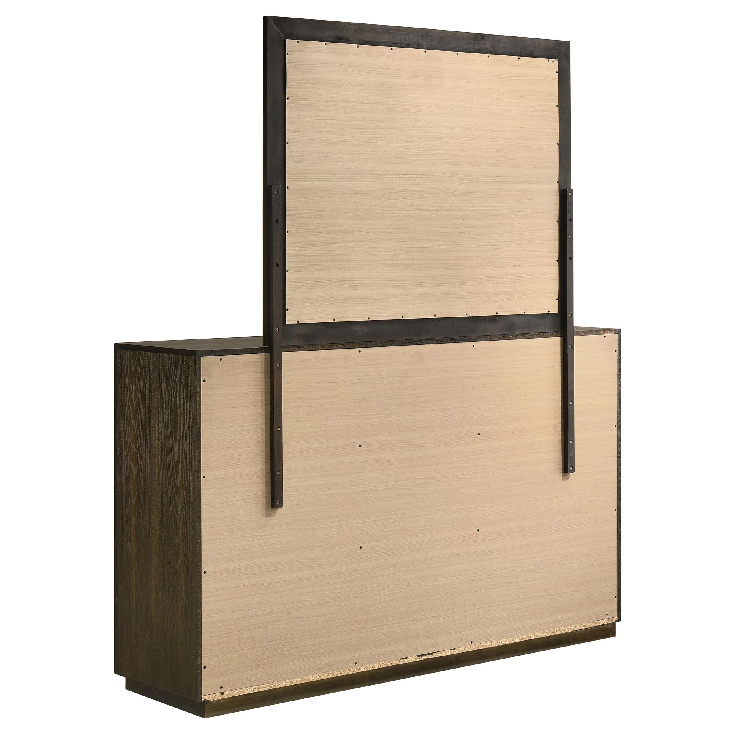 Atlas 7-Drawer Dresser with Mirror Set Dark Oak - Image 6