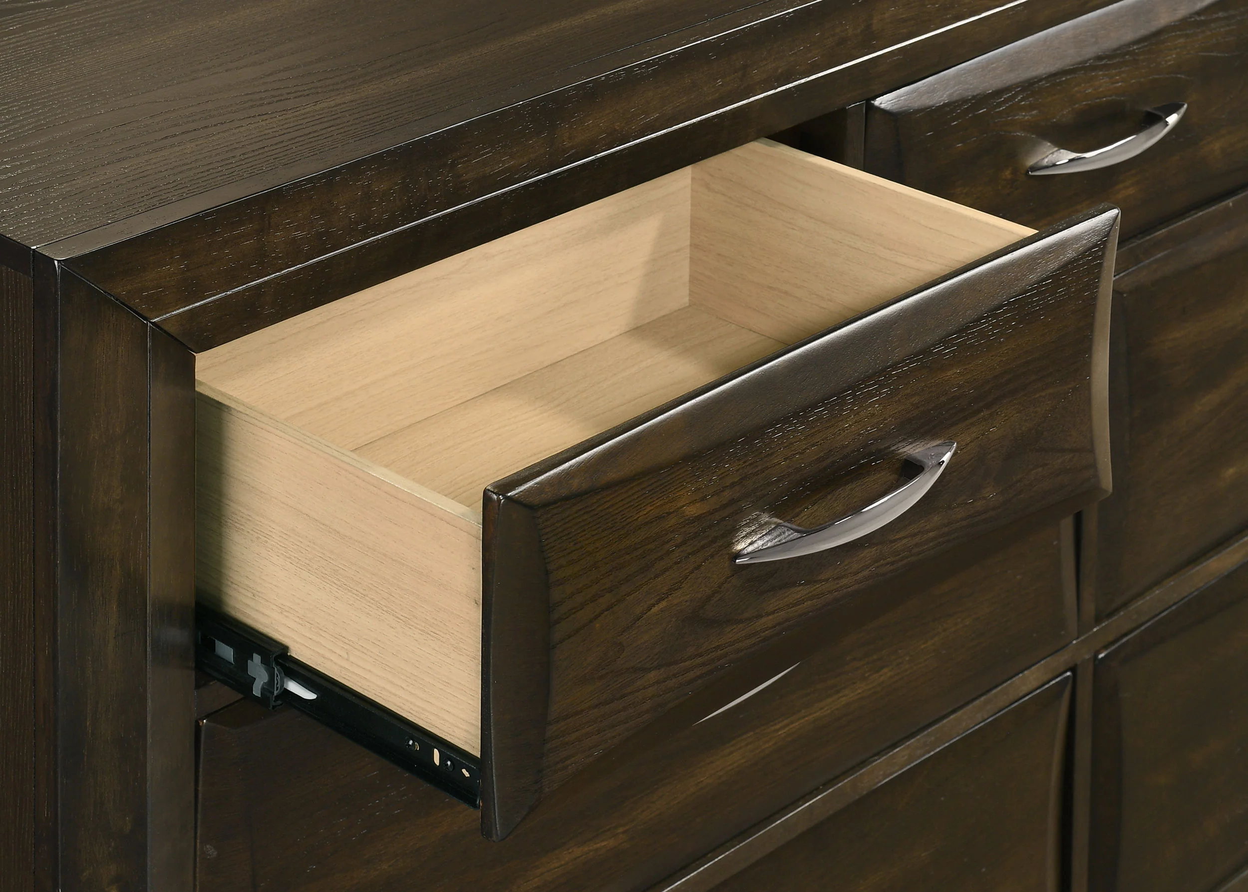 Atlas 7-Drawer Dresser and Mirror Set, Dark Oak - Image 7