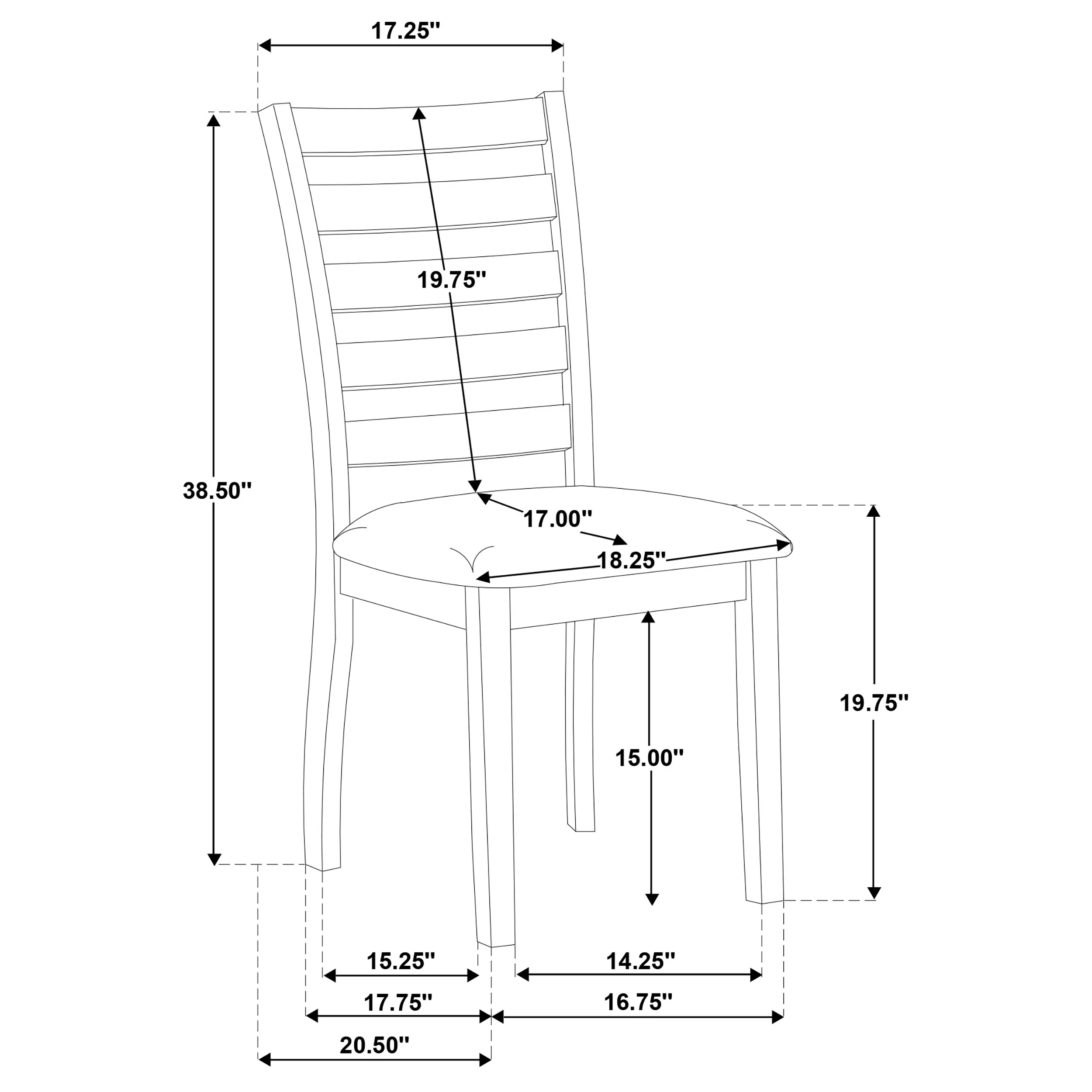 Atwood Wood Dining Side Chair Upholstered Seat Warm Brown - Image 11