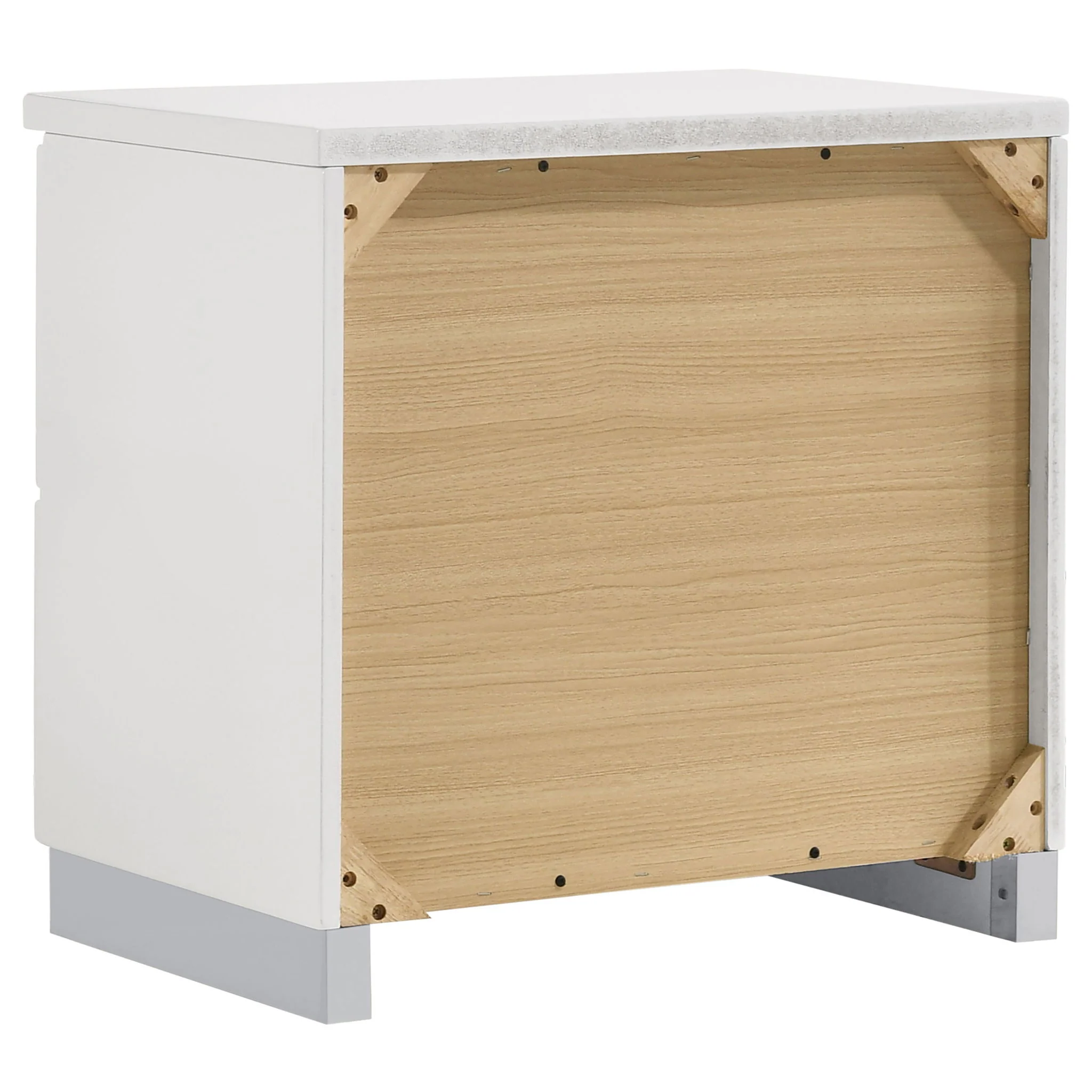 August - 6 Piece Queen Panel Bedroom Set With LED Lighting - White - Image 8
