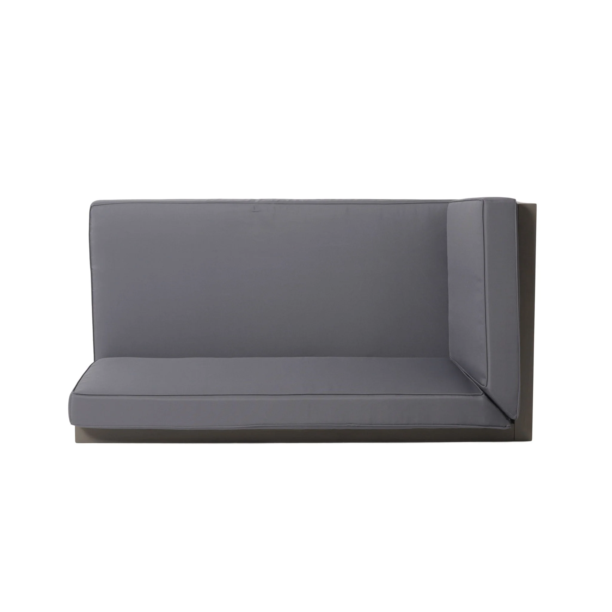 Aura - 2 Piece Outdoor Set With X Back Left Bench And Corner - Dark Gray - Image 2