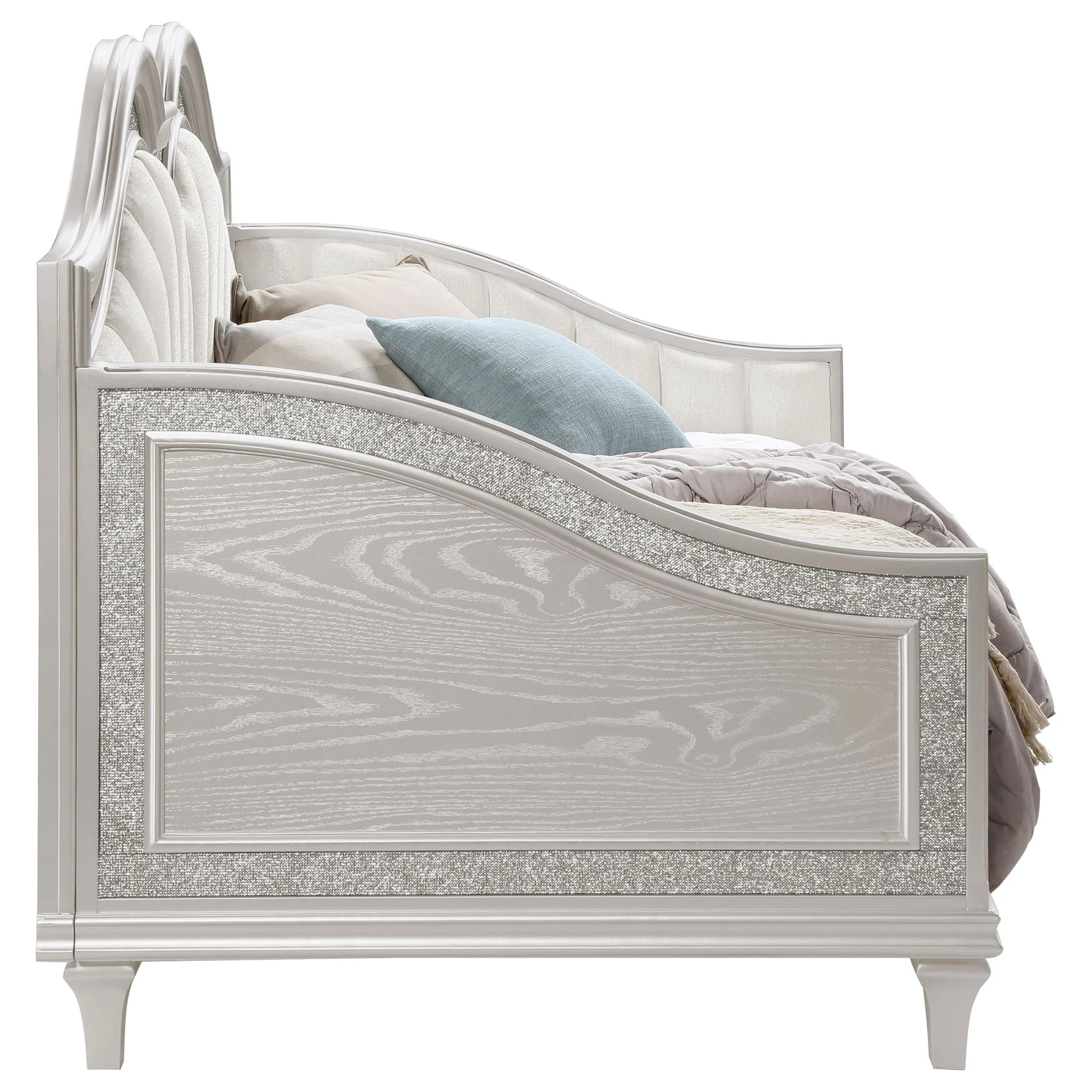 Aurelia - Twin Daybed With Trim Upholstery - Oak - Image 9