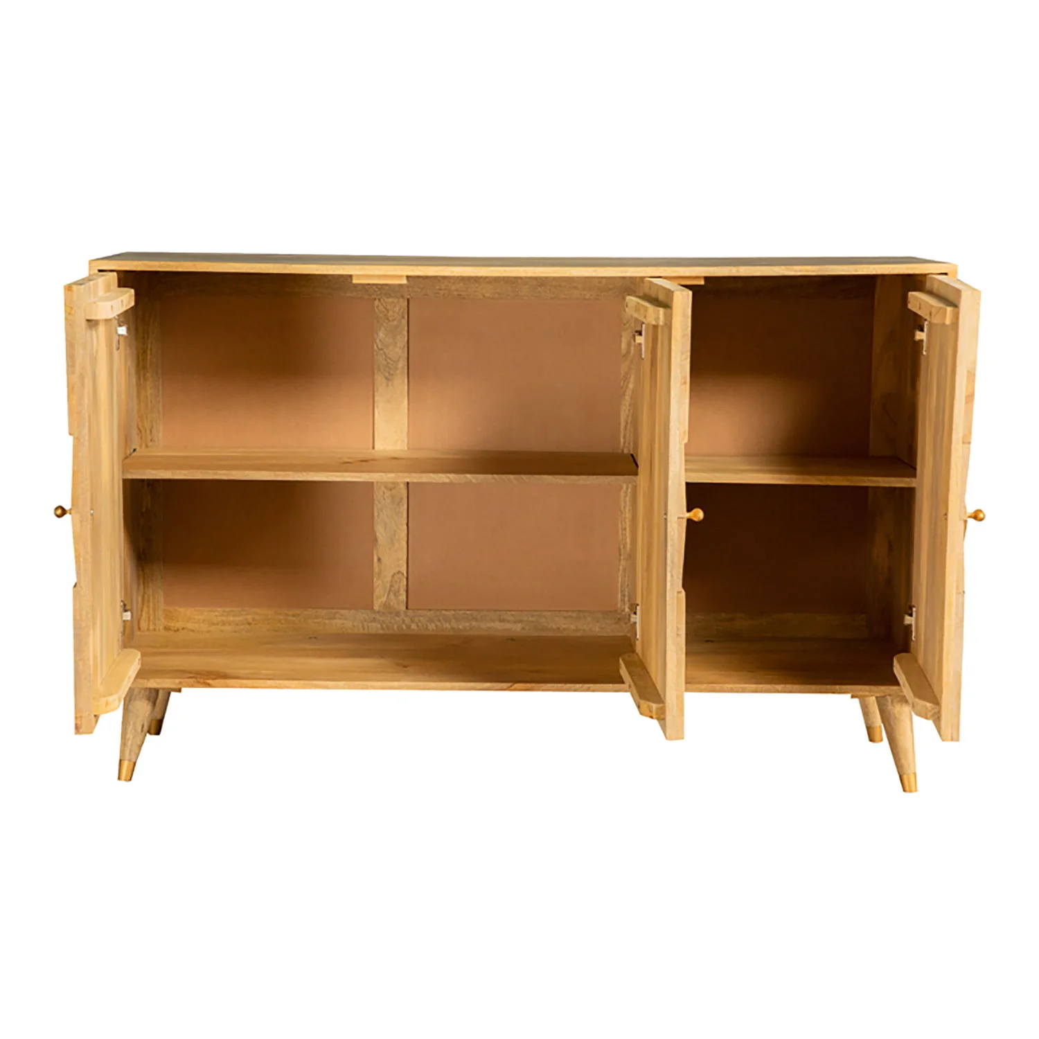 Austin - 3 Door Accent Cabinet With Tapered Legs - Natural - Image 5