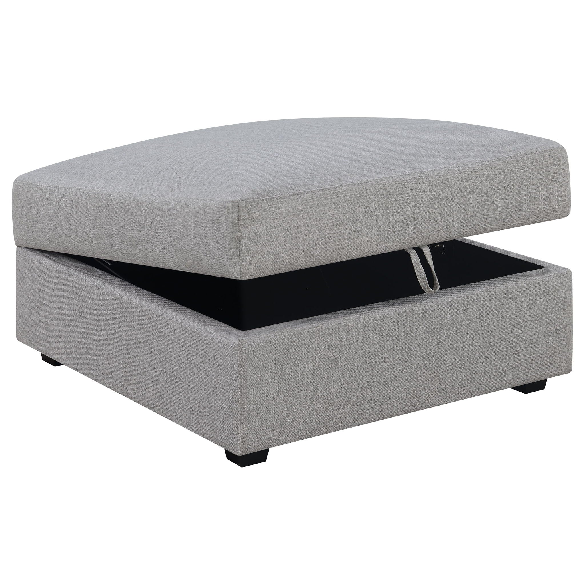Austin - Square Upholstered Ottoman - Gray - Image 6