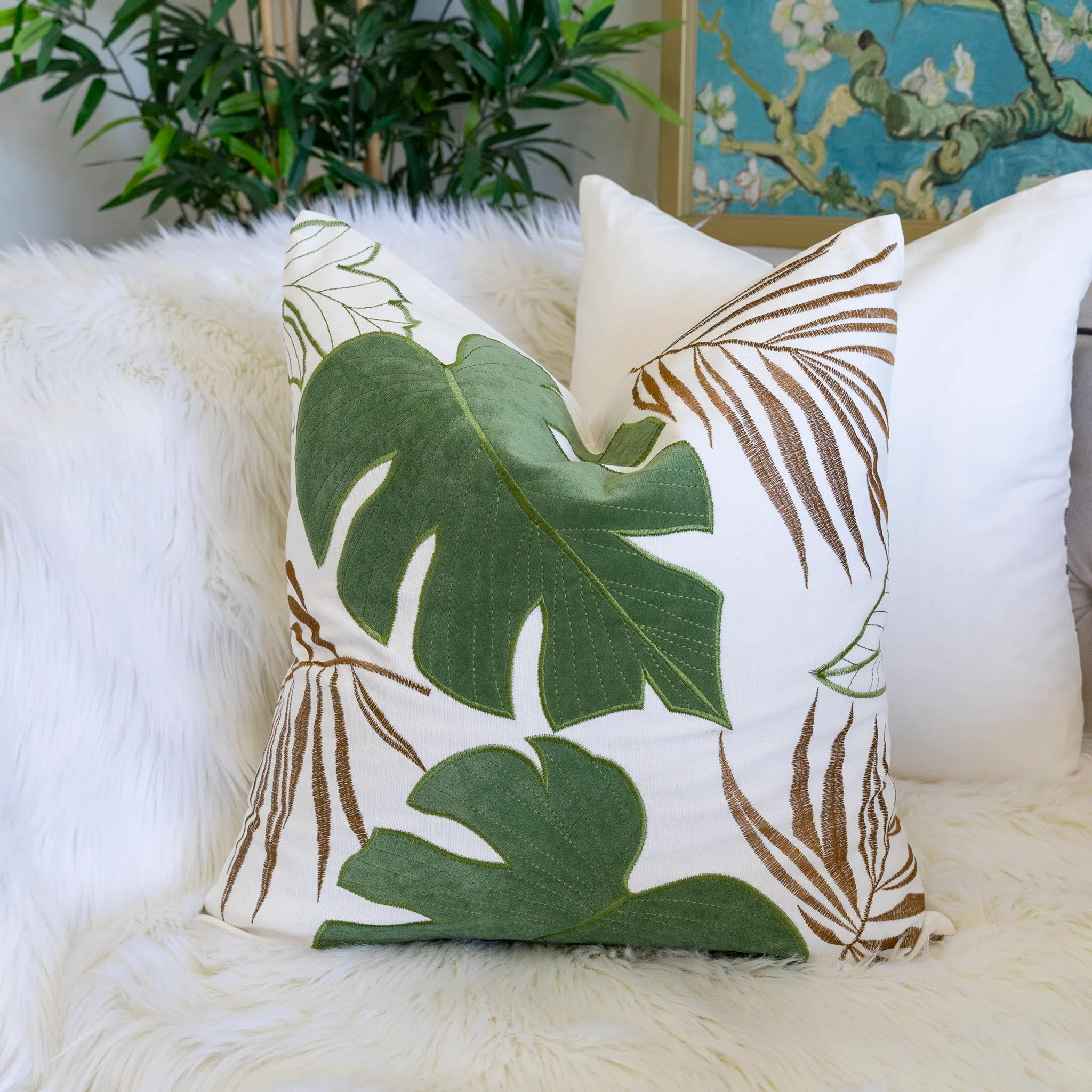 Autumn Vibes Leaf Accent Pillow - Image 21
