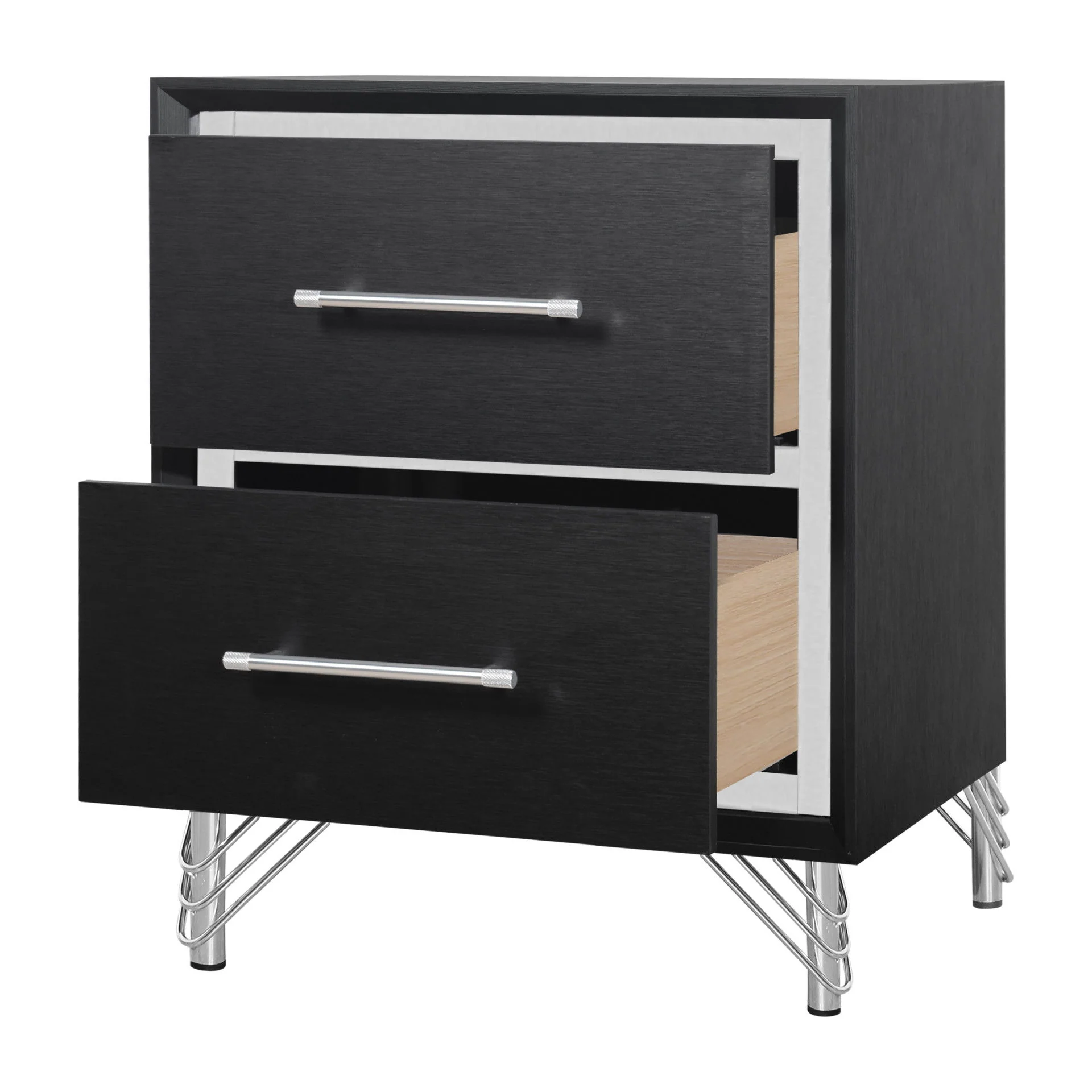 Ava - 2 Drawer Nightstand - Ebony - Image 4