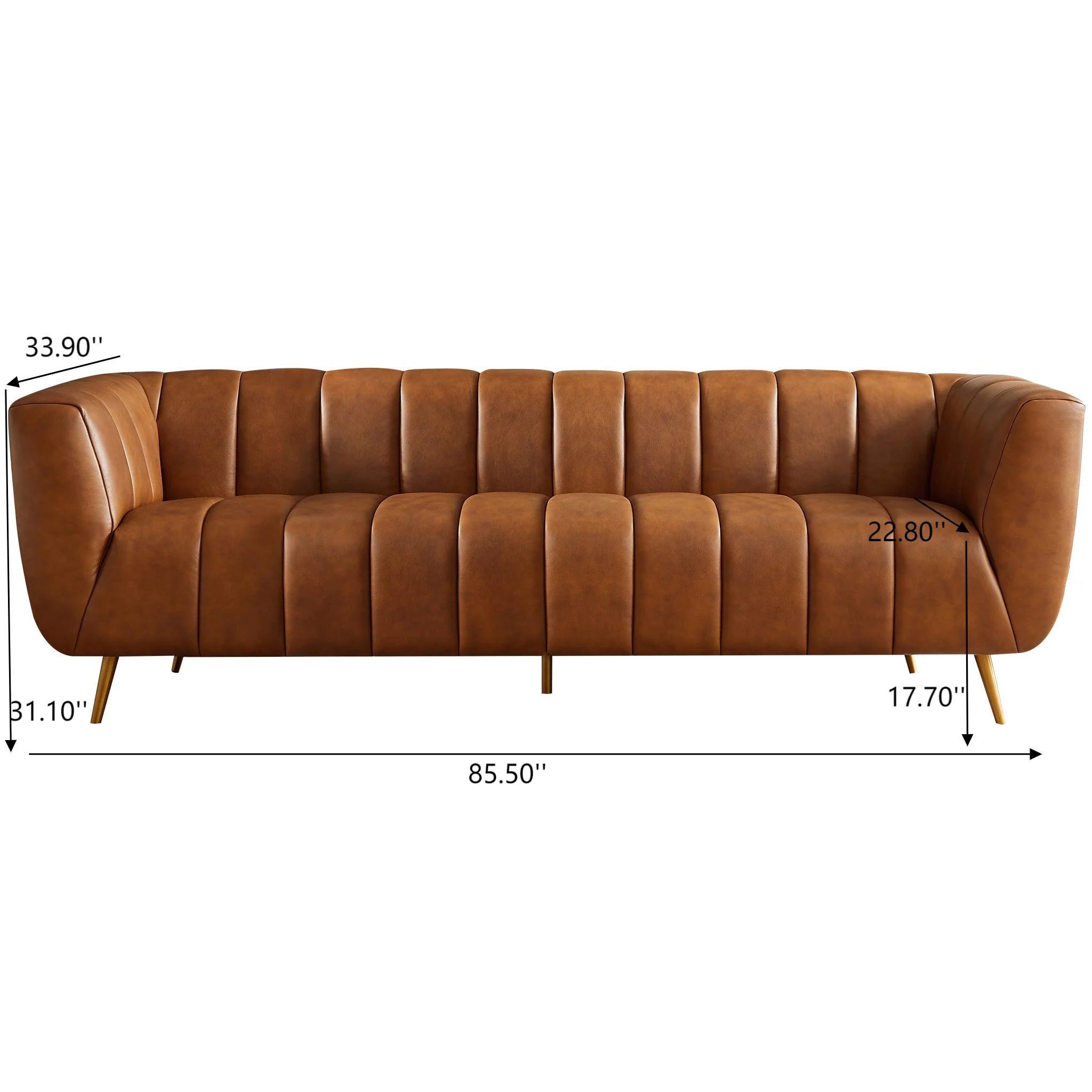 Ava - Sofa - Gold / Tan - Image 2