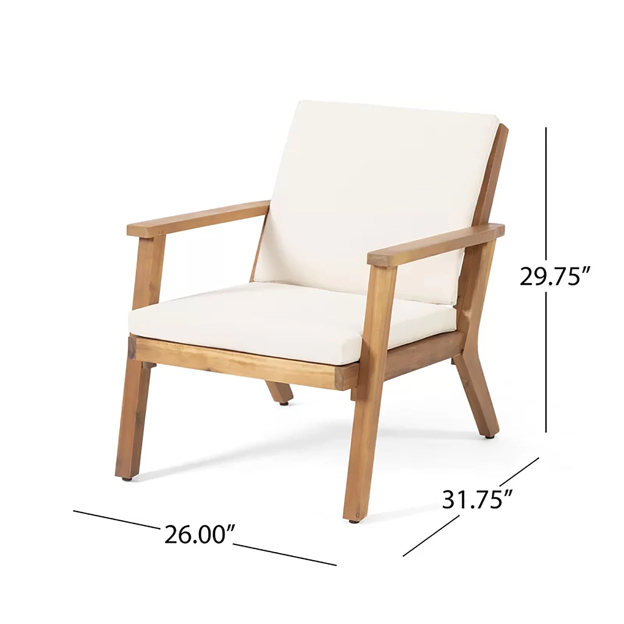 Avacyn - Outdoor Acacia Wood 4 Seater Chat Set With Cushions - Image 15
