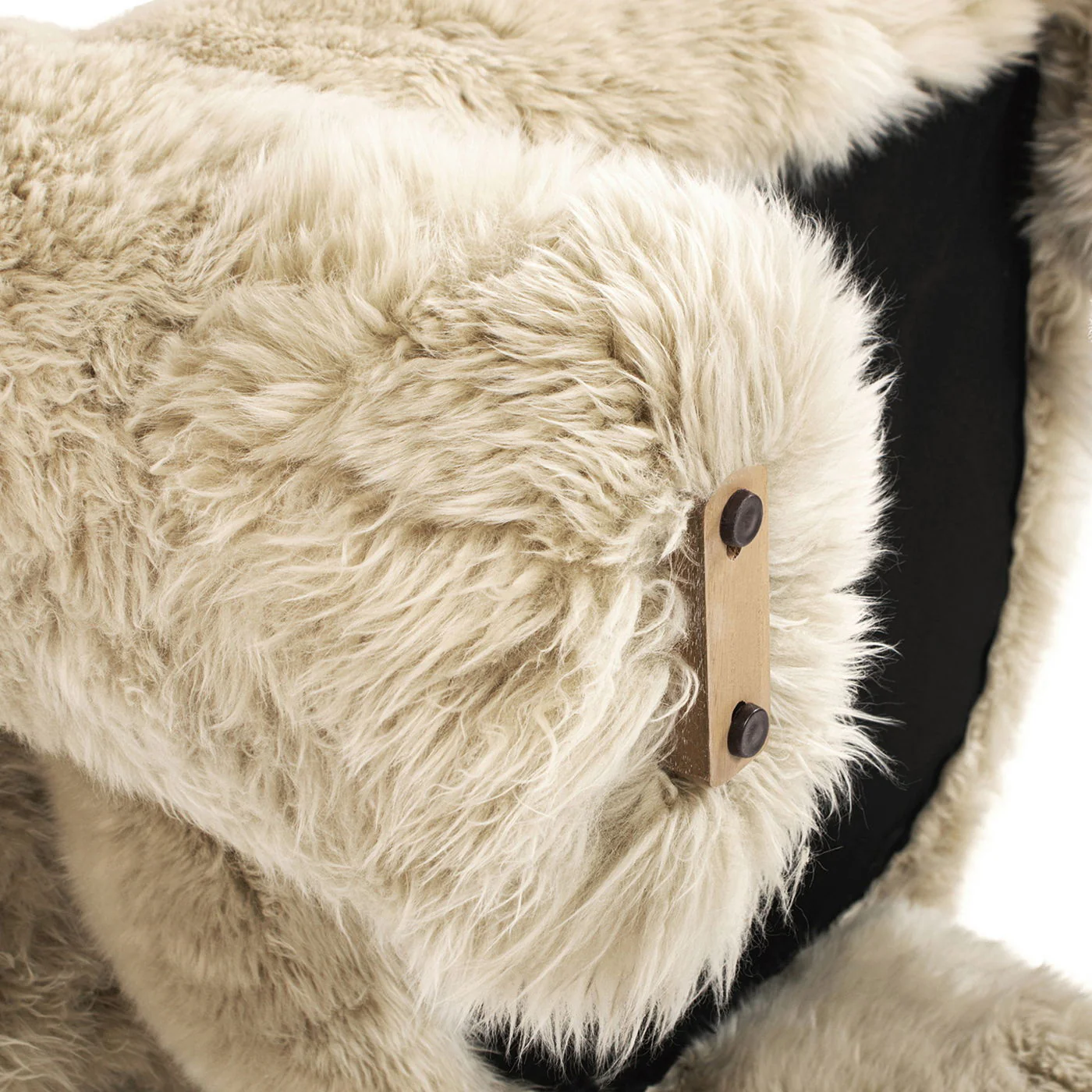 Avalon - Genuine Sheepskin Fur Split Barrel Back Accent Chair - Natural Blonde - Image 7