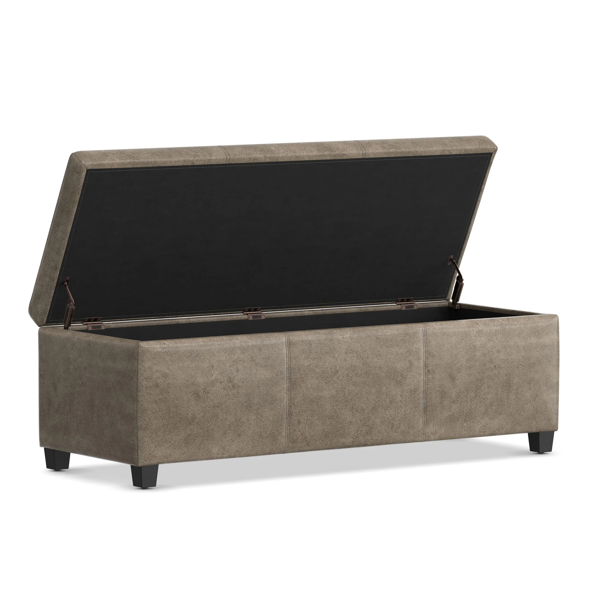 Avalon - Storage Ottoman Bench - Brown - Image 4