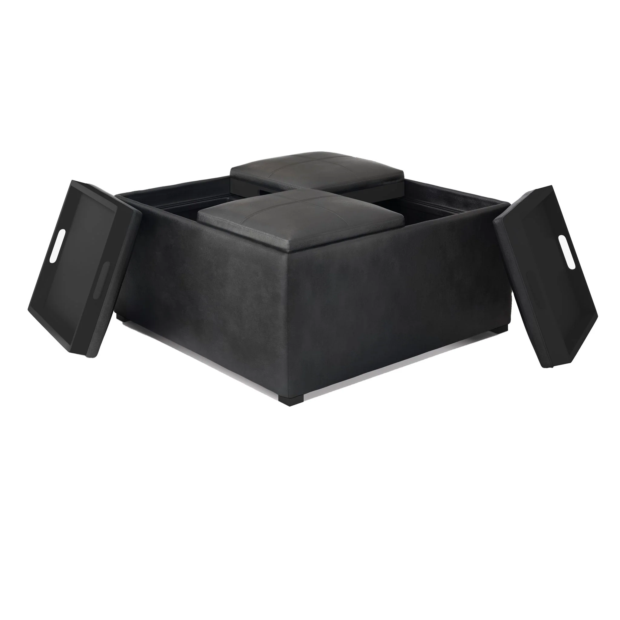 Avalon - Upholstered Square Coffee Table Storage Ottoman - Image 8