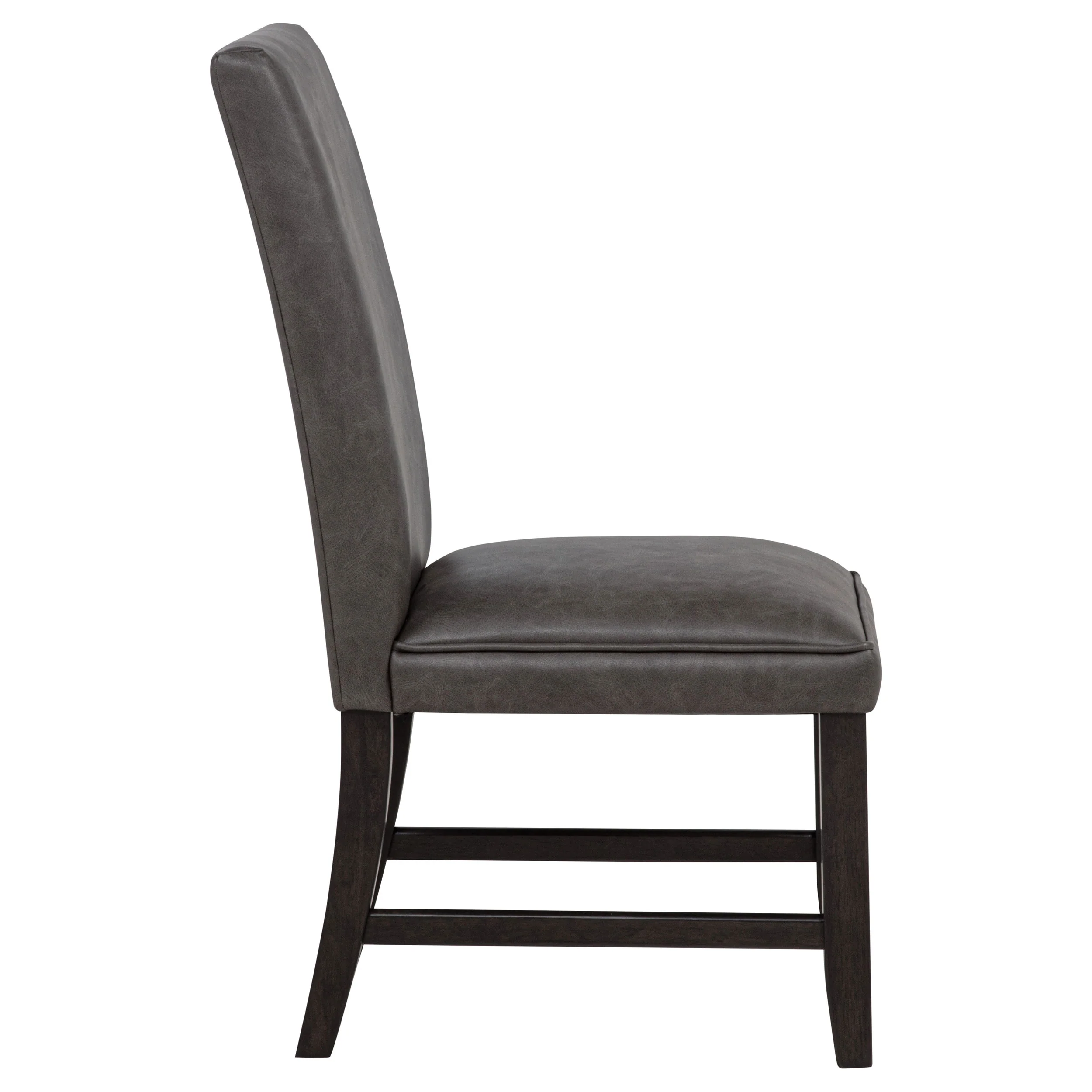 Averill Faux Leather Dining Chair Dark Grey, Set of 2 - Image 10