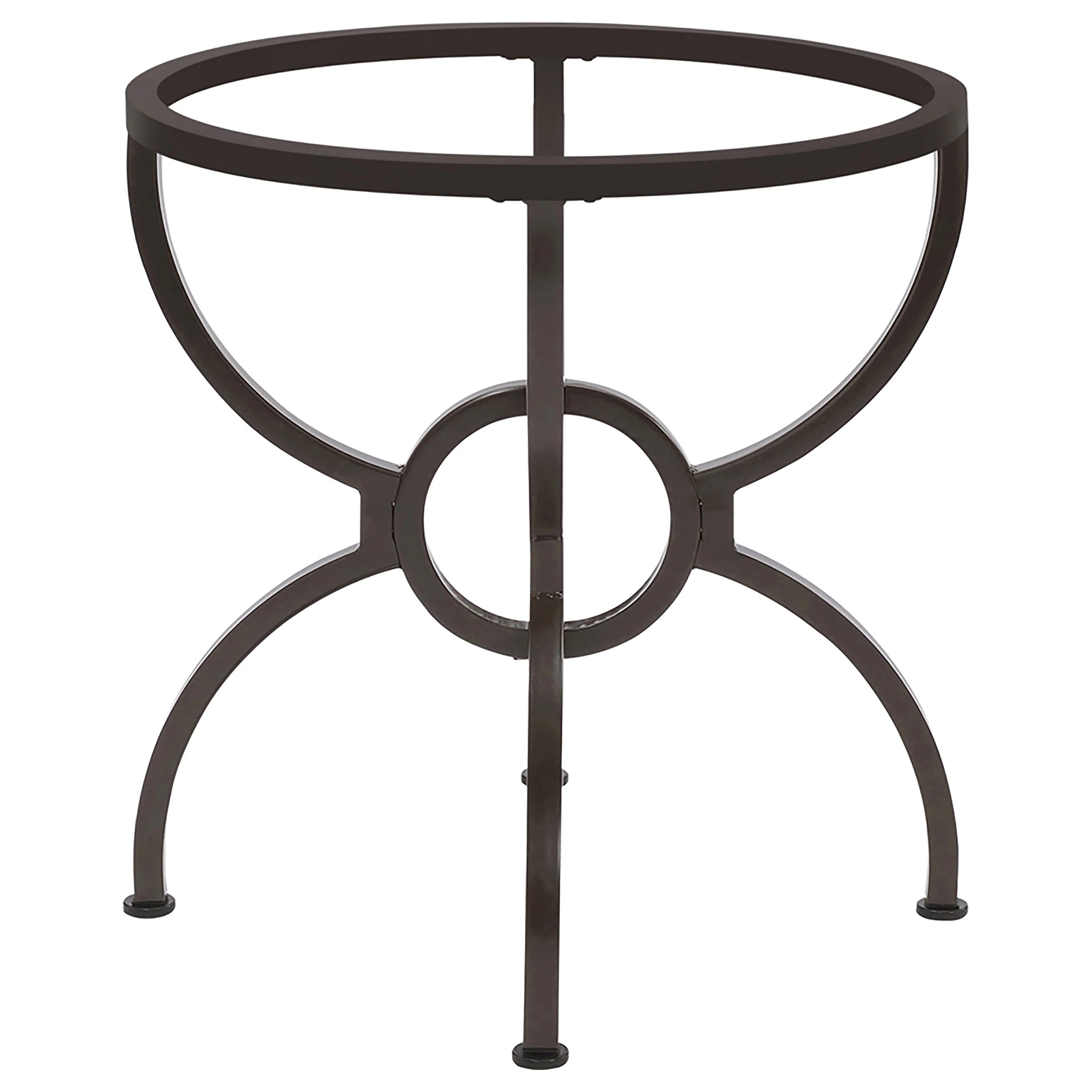 Aviano Round Metal Dining Table Base Gunmetal - Image 3