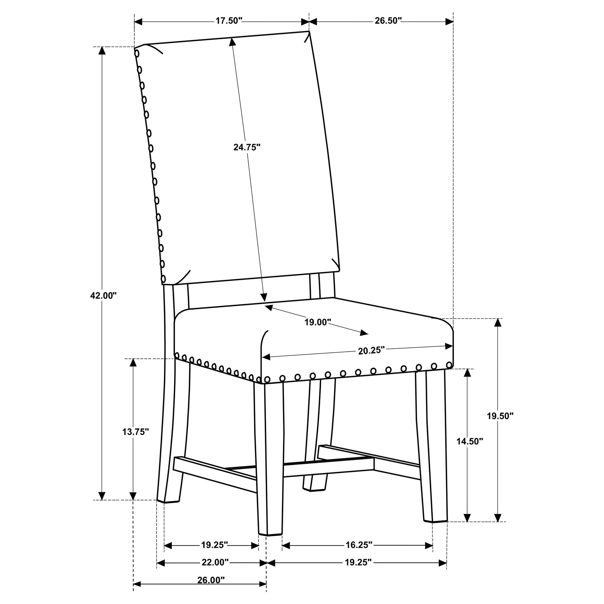 Ayers - Upholstered Side Chair (Set of 2) - Gray - Image 3
