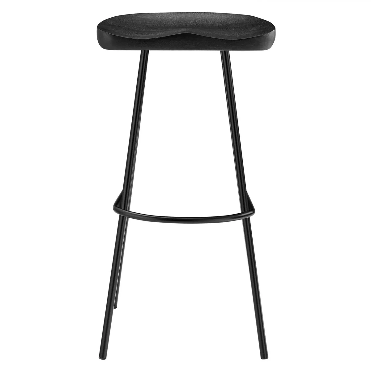 Backless Mango Wood Saddle Seat Bar Stools Set of 2 - Image 18