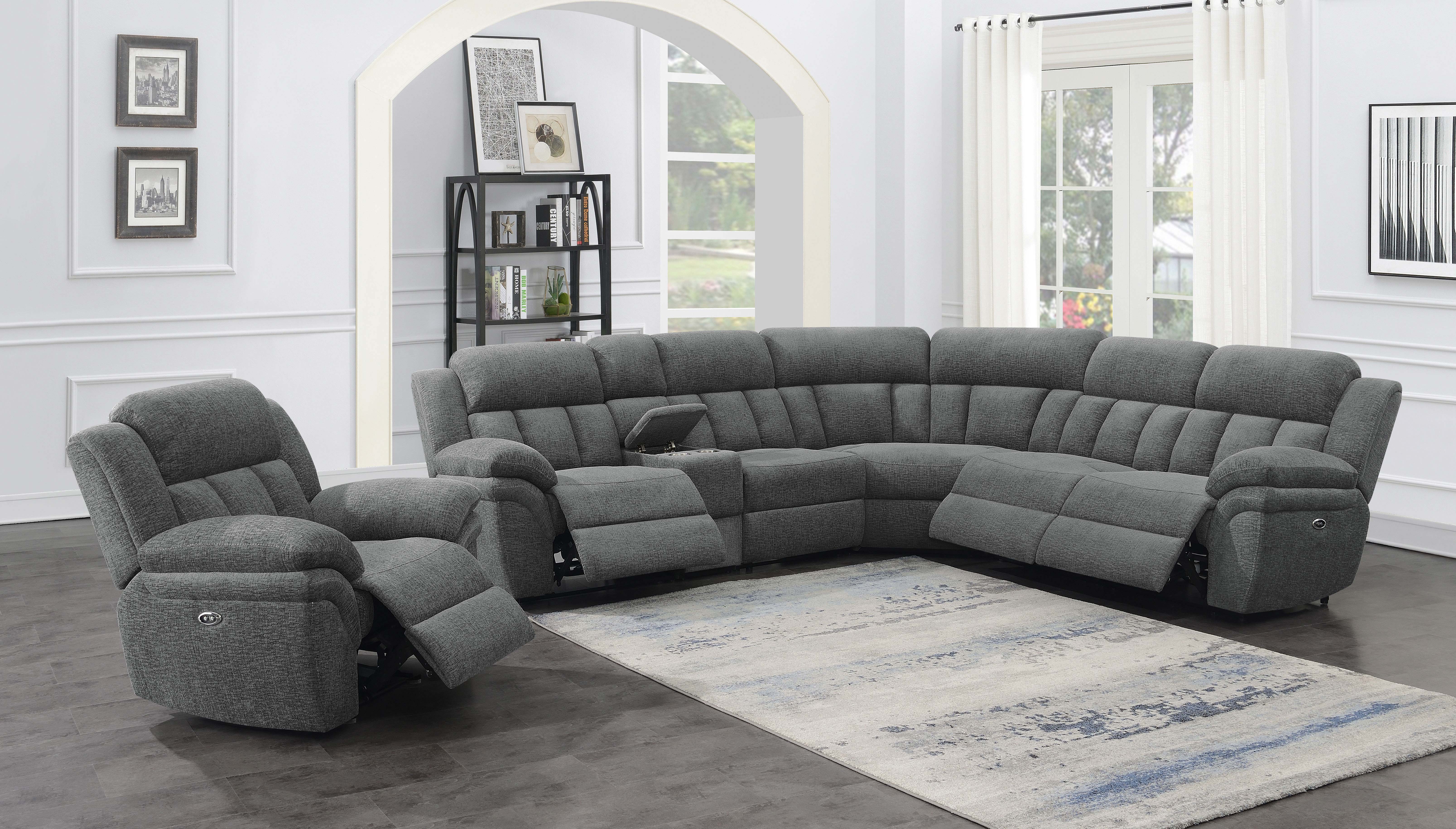 Bahrain 6-Piece Power Reclining Sectional Charcoal - Image 16