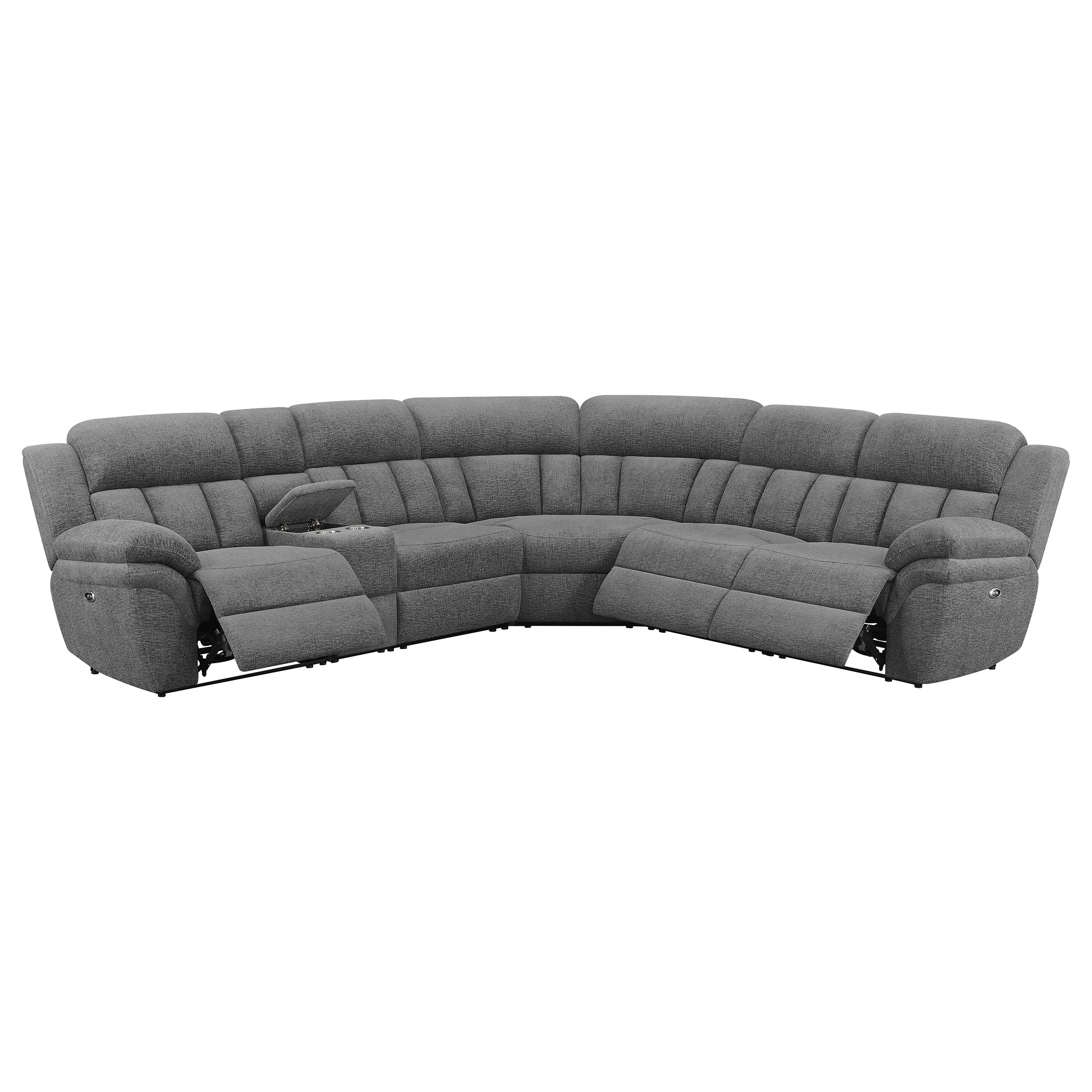 Bahrain 6-Piece Power Reclining Sectional Charcoal - Image 5