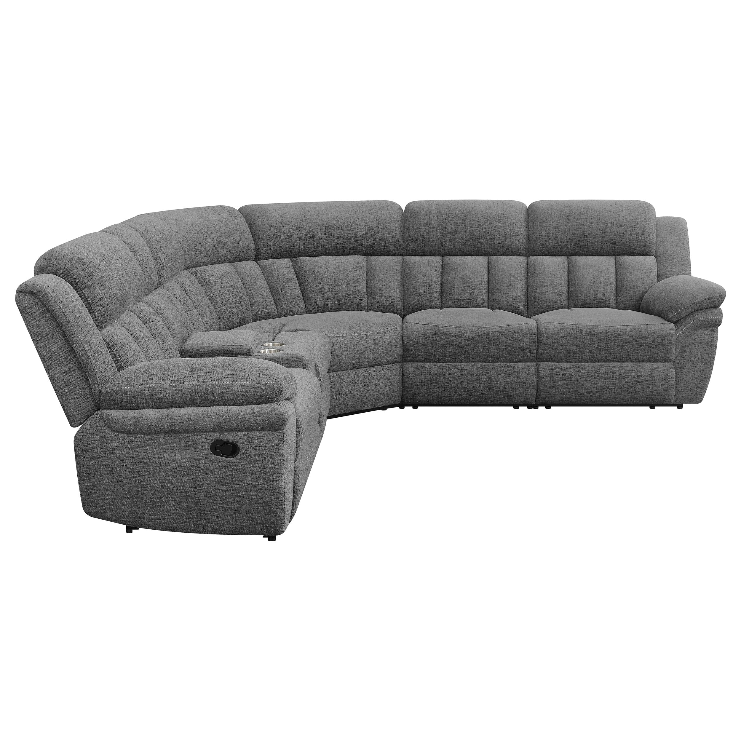 Bahrain 6-Piece Modular Reclining Sectional Charcoal - Image 10