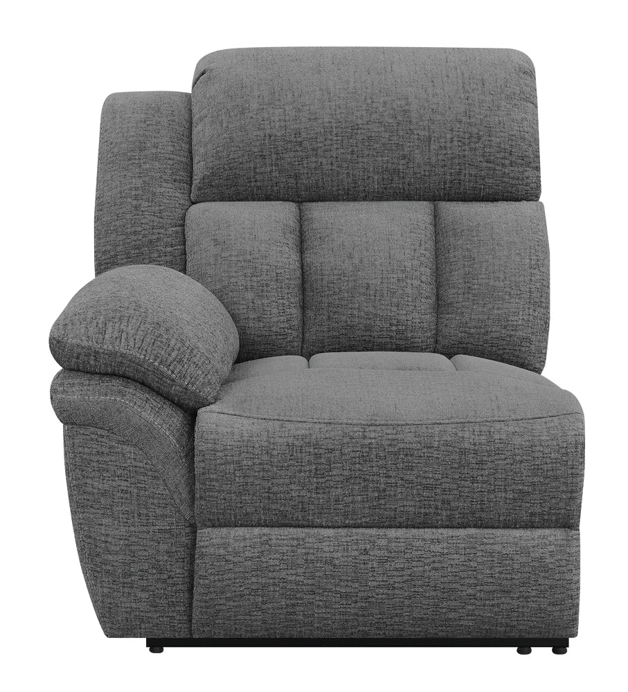 Bahrain Upholstered LAF Recliner in Charcoal - Image 4
