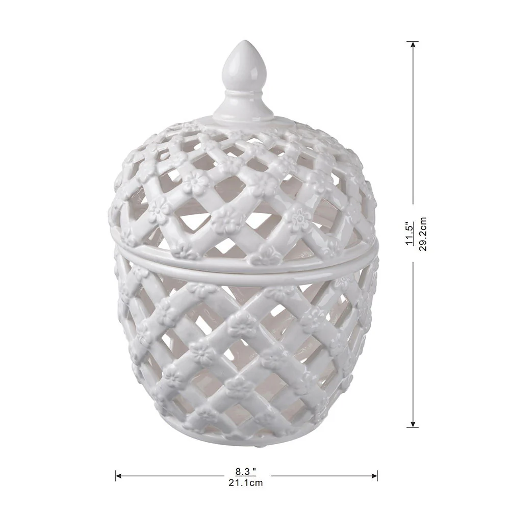 Ballas - Bird Lidded Jar - White - Image 6
