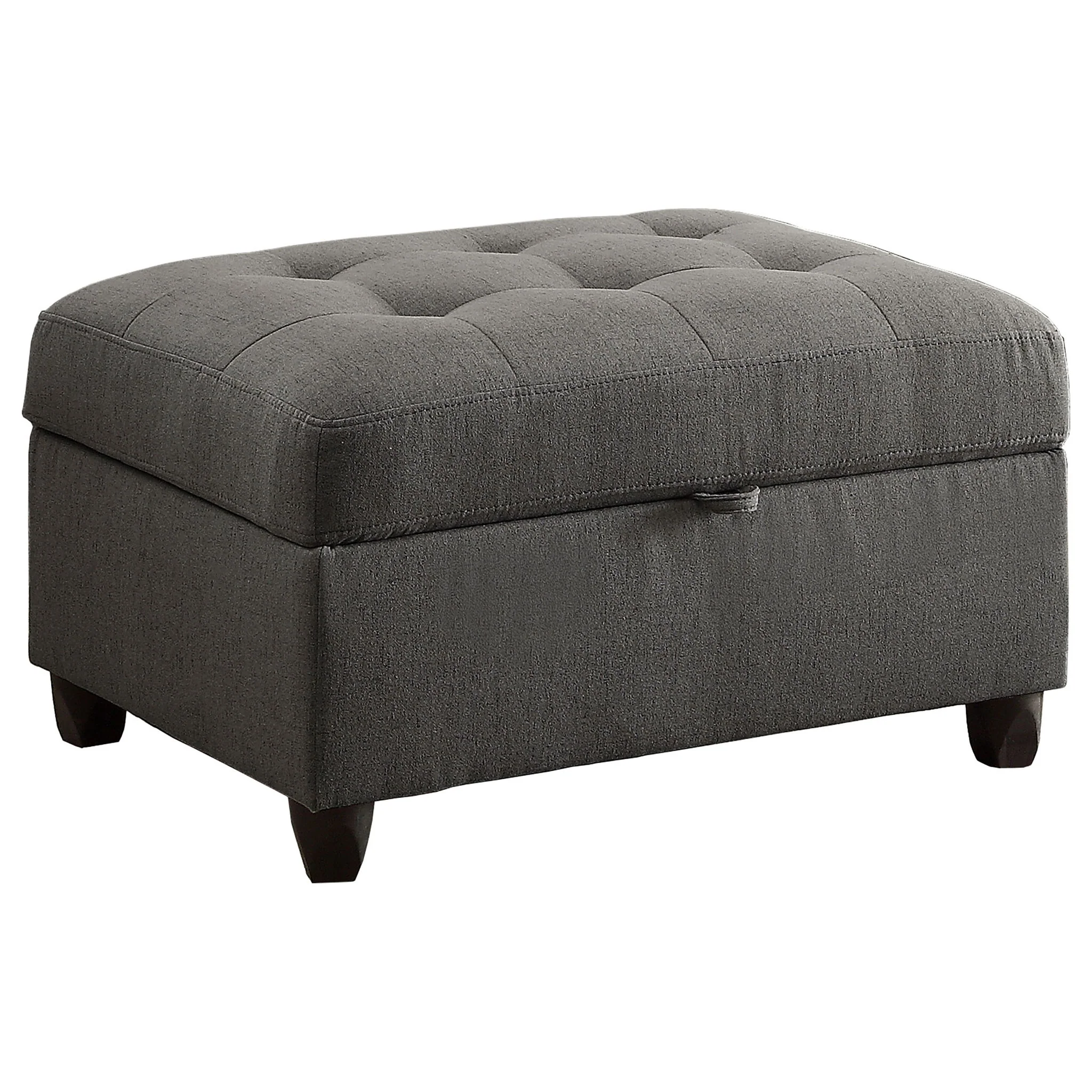 Balta - 2 Piece Loose Back Sectional With Ottoman Upholstered - Gray - Image 8