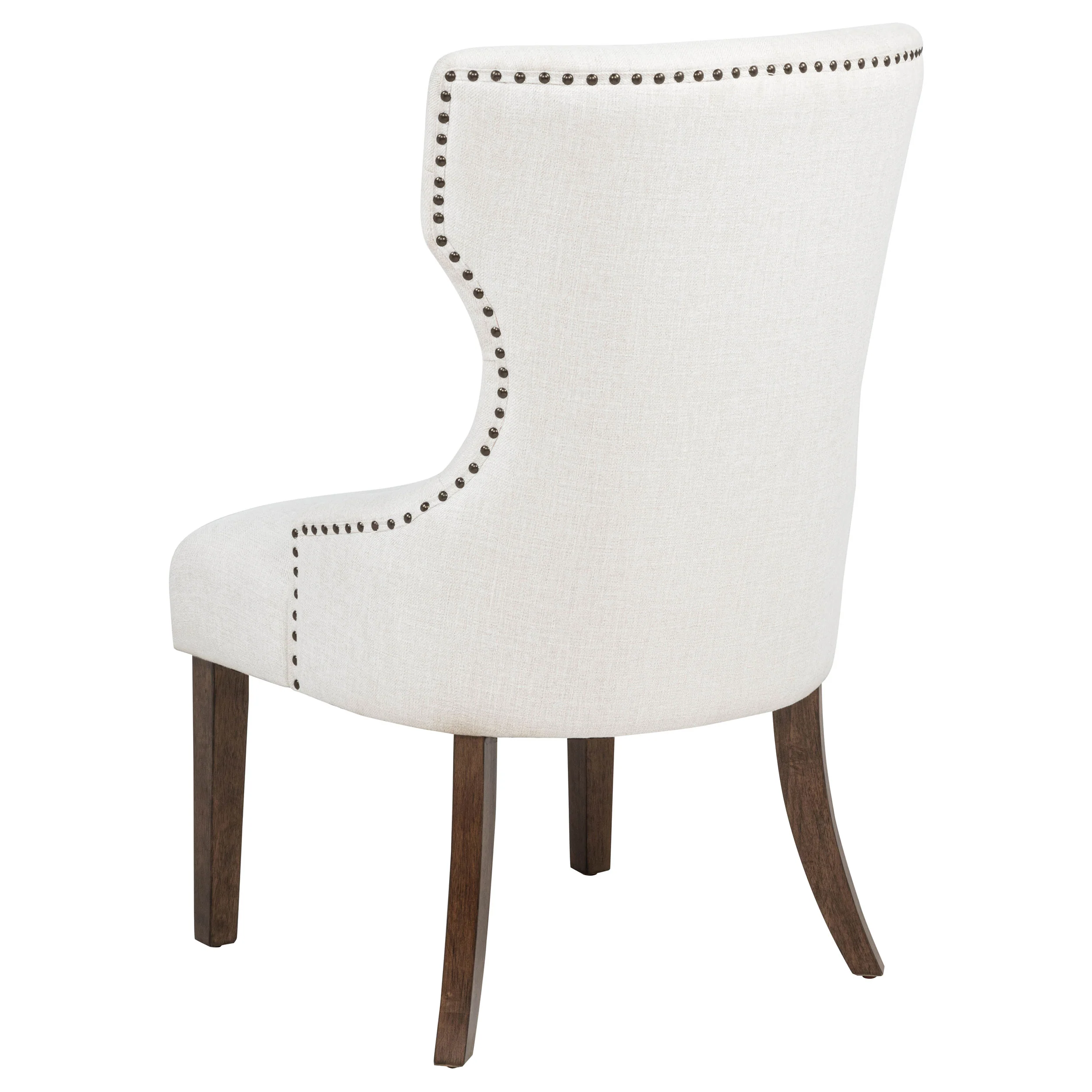 Baney Fabric Upholstered Dining Side Chair Cream/Dark Oak - Image 7