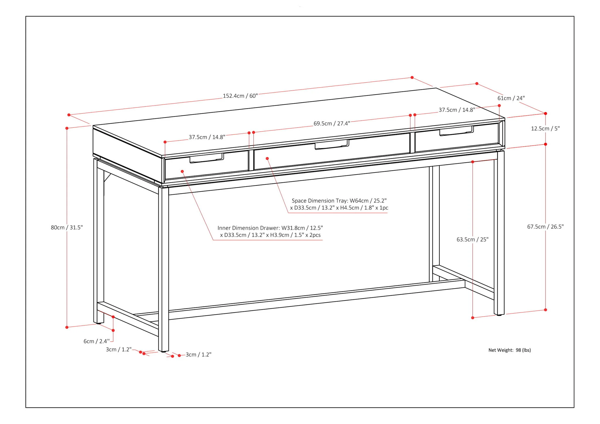 Banting - Mid Century Handcrafted Desk - Image 12